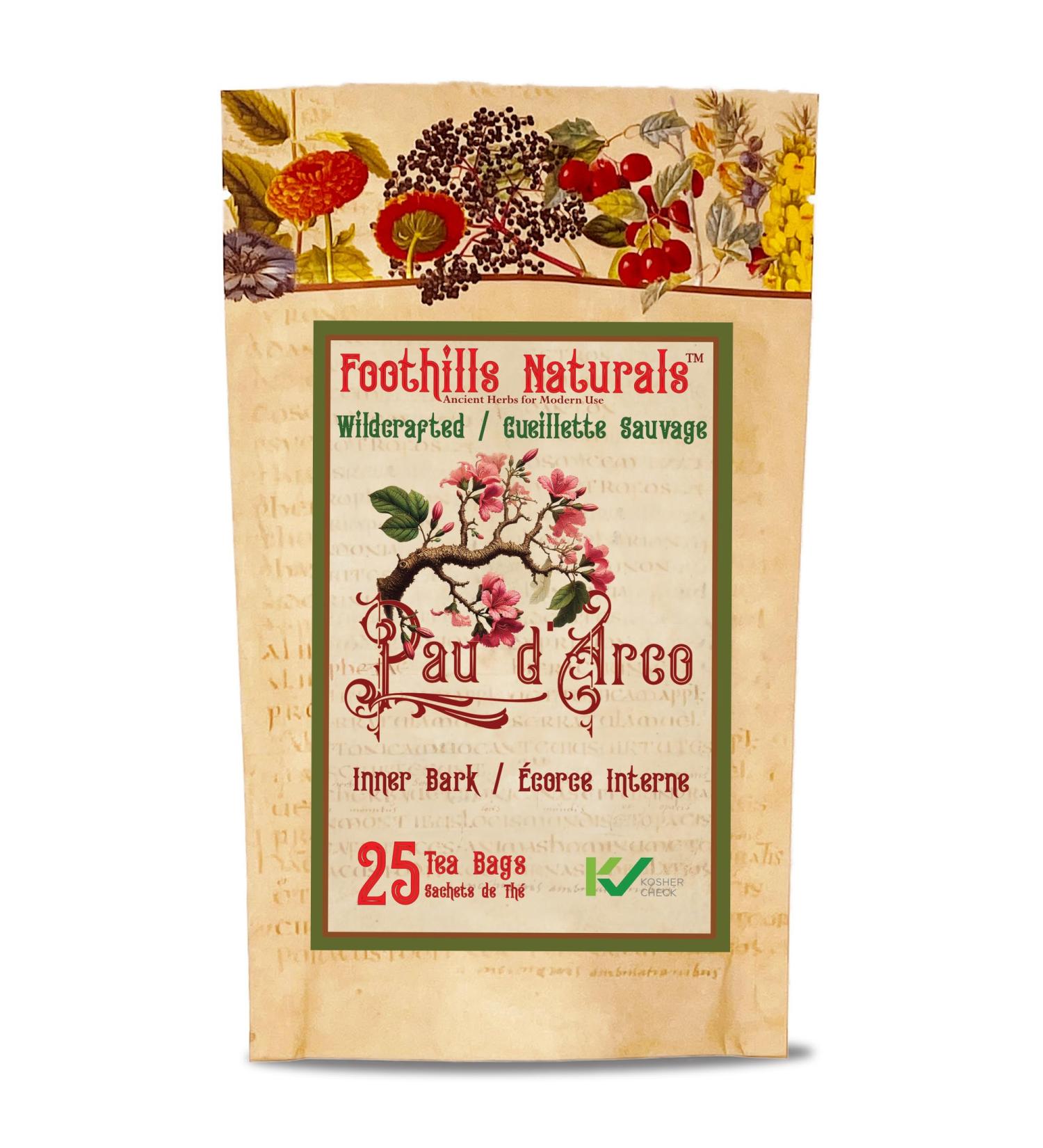 Foothills Naturals Pau d'Arco Tea - 25 Bags - Buy Online on GoSupps.com