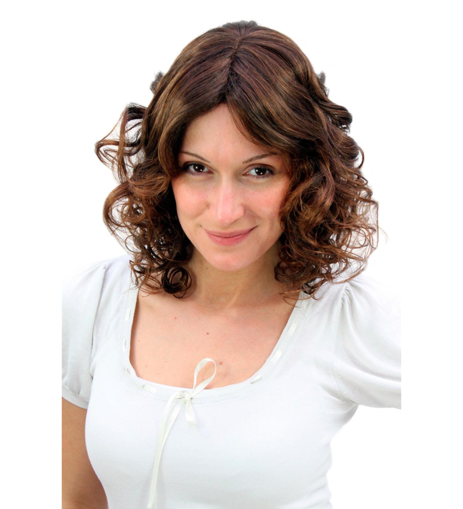 WIG ME UP 4019-2T30 | Curly Brunette Shoulder Length Wig | Tapered Tips | International Shipping Available - Buy Online on GoSupps.com