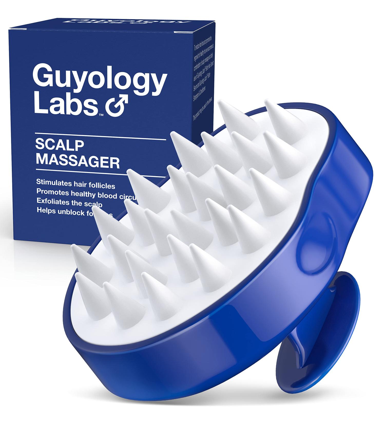 Guyology Labs Scalp Massager for Hair Growth - Soft Silicone Shampoo Brush for Dandruff Removal - Buy Online on GoSupps.com