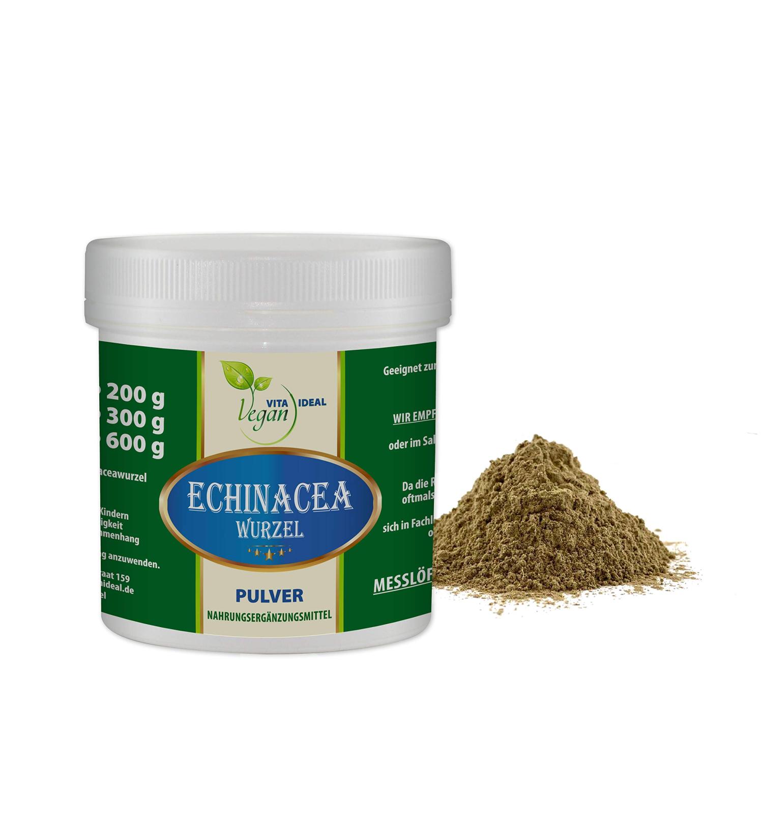 Buy Vitainal Vegan Echinacea Root Powder 300g - Pure Additive-Free Echinacea Purpurea with Measuring Spoons for Immune Support | International Shipping - Buy Online on GoSupps.com