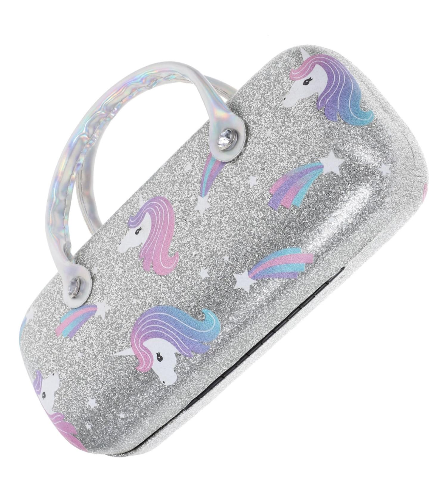 Buy PartyKindom 2pcs Portable Glasses Case - Chic Flocking Travel Protective Cover | Silver 16.00X7.00X4.00CM | International Shipping Available - Buy Online on GoSupps.com