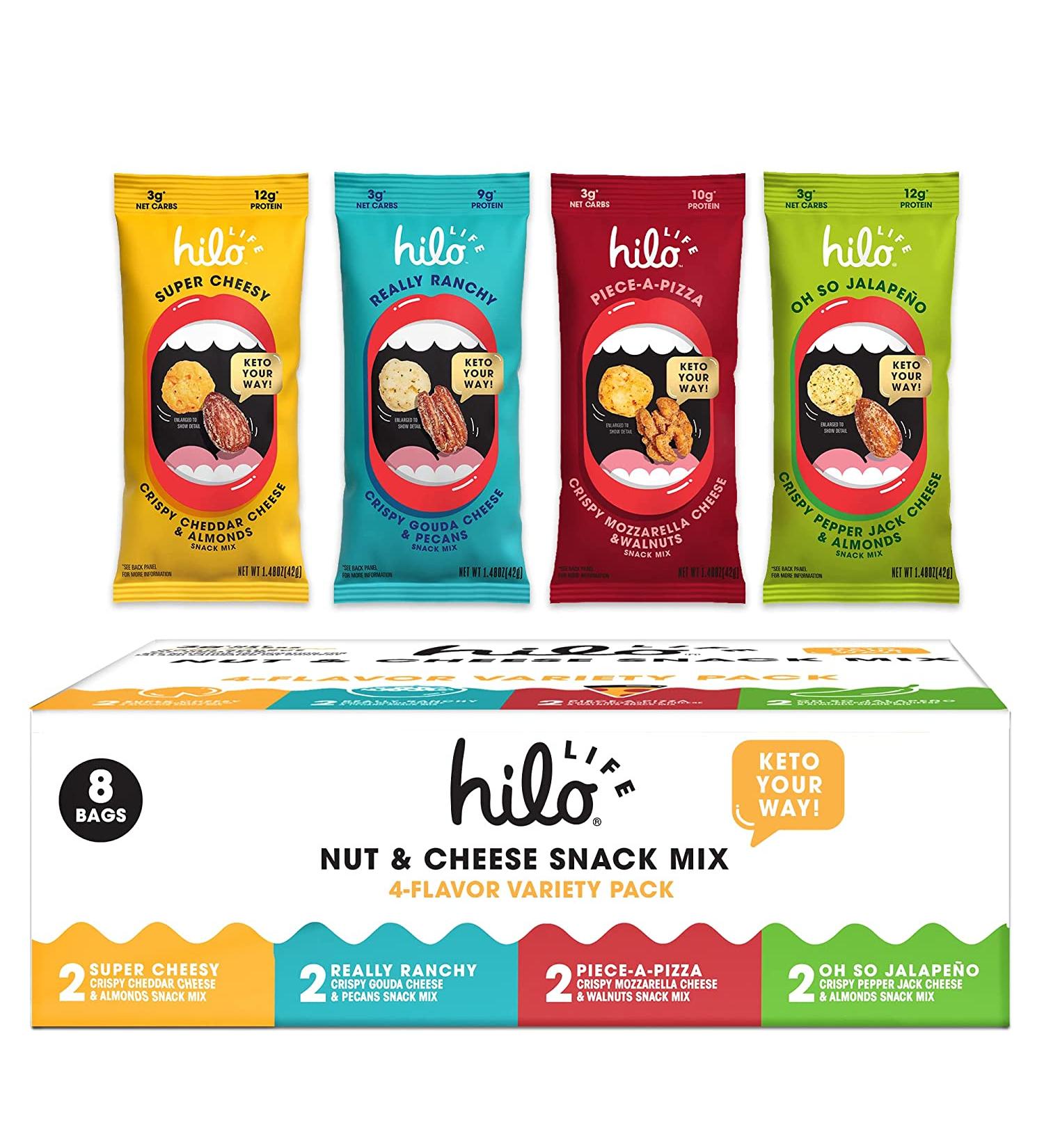 Hilo Life Keto Snacks - Low Carb 8 Count  4 Delicious Flavors - 11.8 oz - Buy Online on GoSupps.com