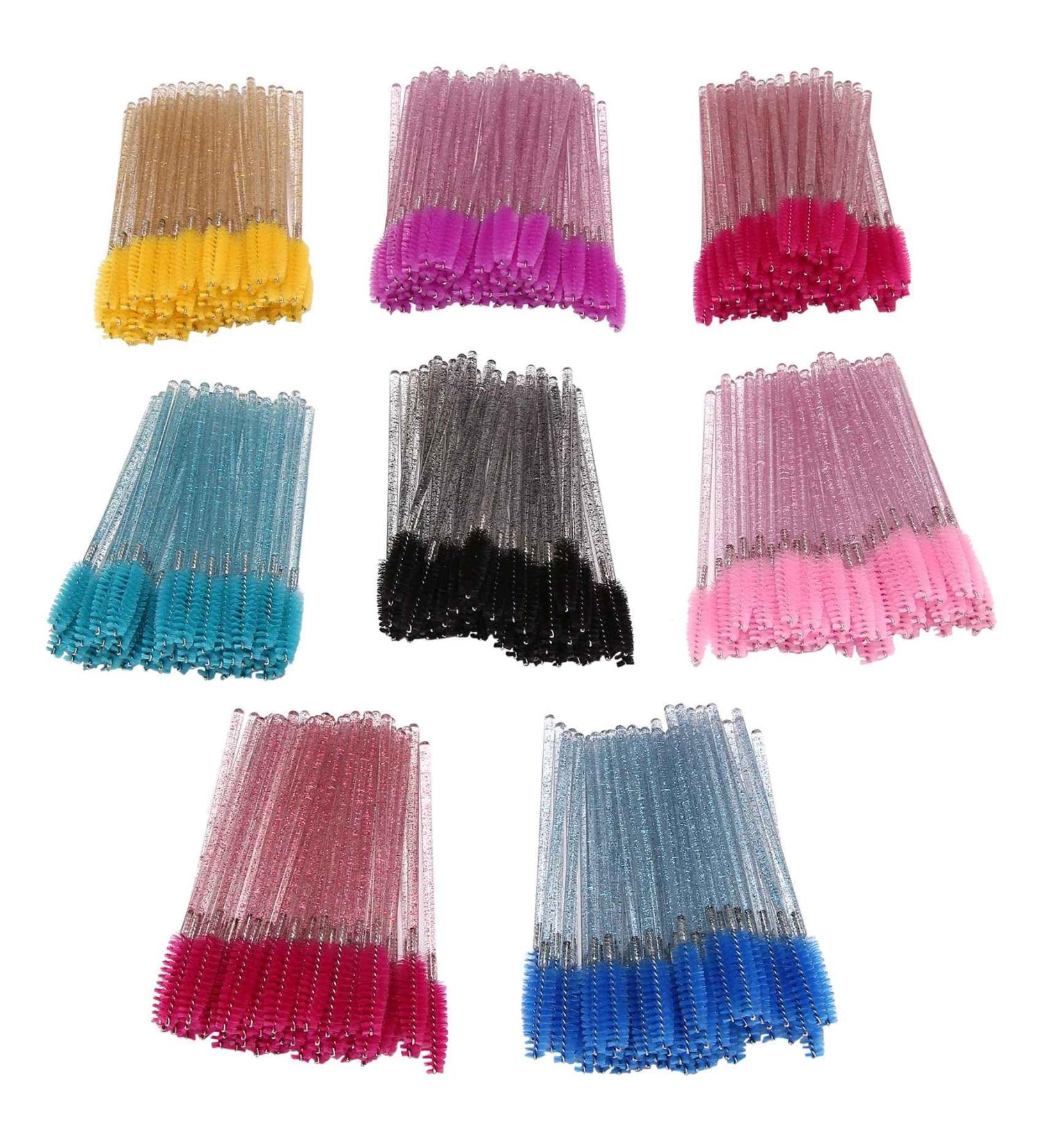 ecaqlin 400Pcs Disposable Eyelash Brush Mascara for Eye Lashes Extension Eyebrow and Makeup Brushes - Buy Online on GoSupps.com