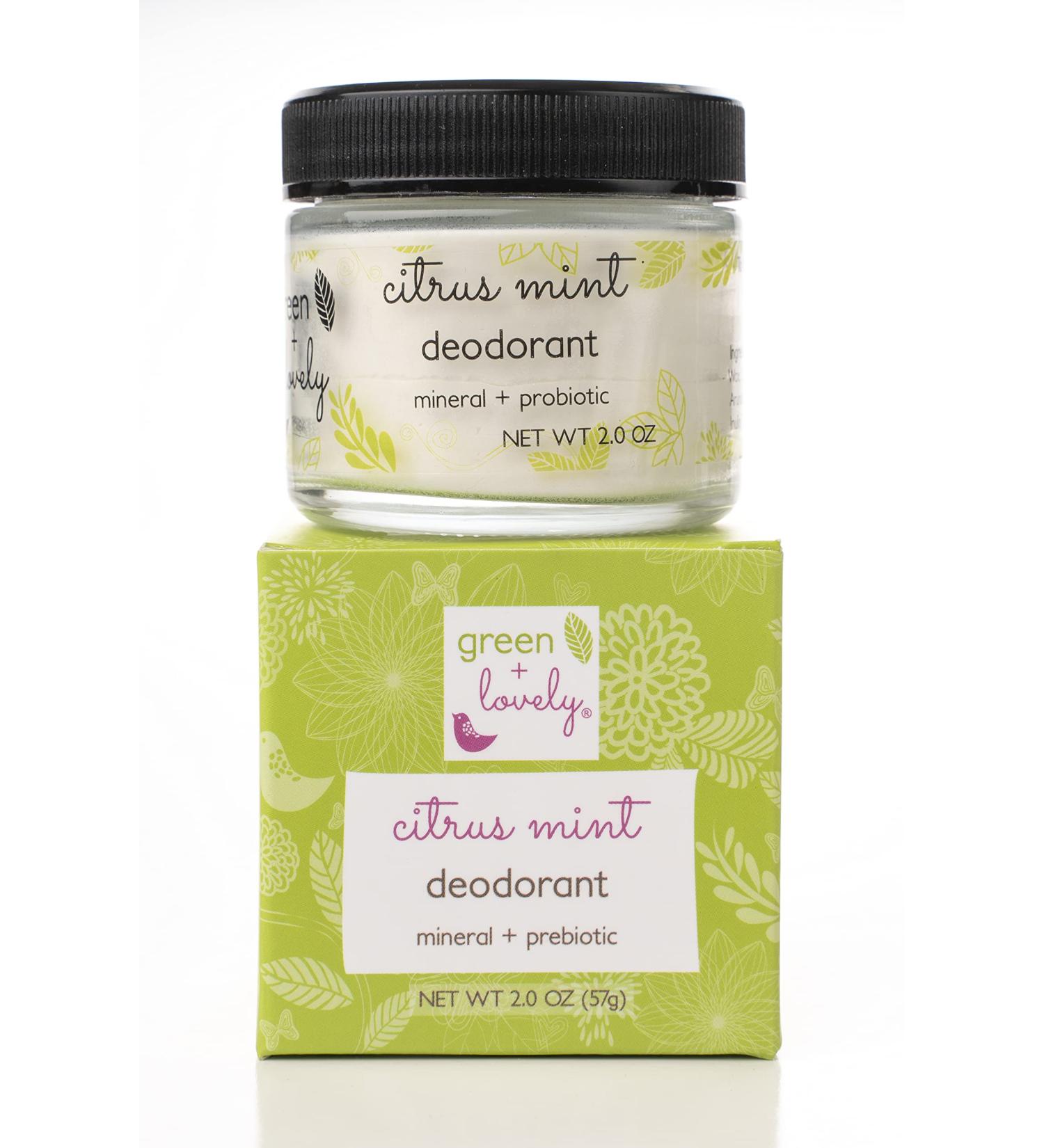 Citrus Mint Natural Deodorant Mineral + Probiotic Formula. Vegan. 2-oz Jar. - Buy Online on GoSupps.com