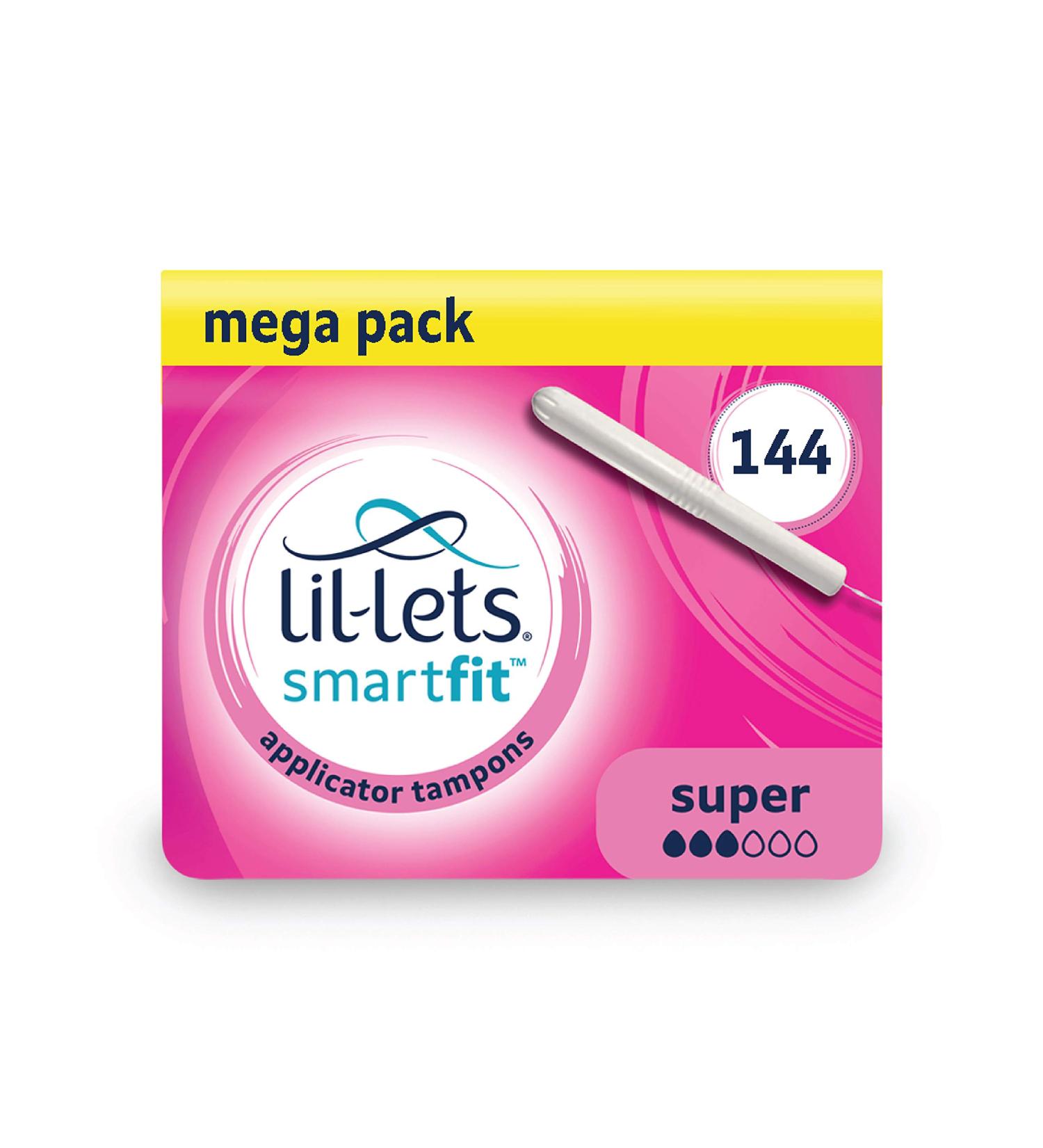 Lil-Lets Cardboard Applicator Super Tampons X 144 | 12 Packs of 12 Tampons | Medium to Heavy Flow - Buy Online on GoSupps.com