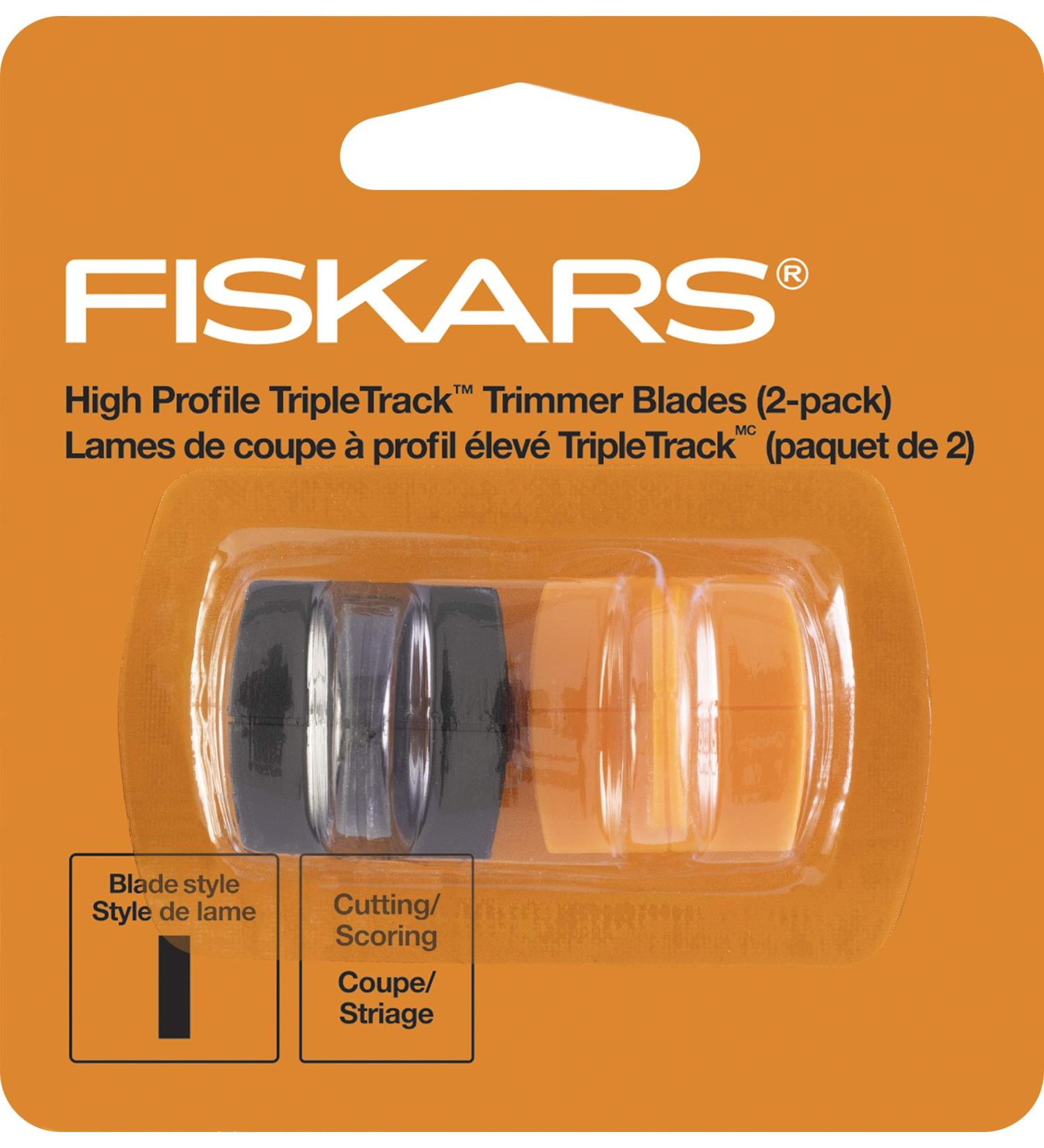 Fiskars 01-001555J TripleTrack High Profile Replacement Blades Cut/Score Style I  1.5x1.5x1 Inch  Black and Orange