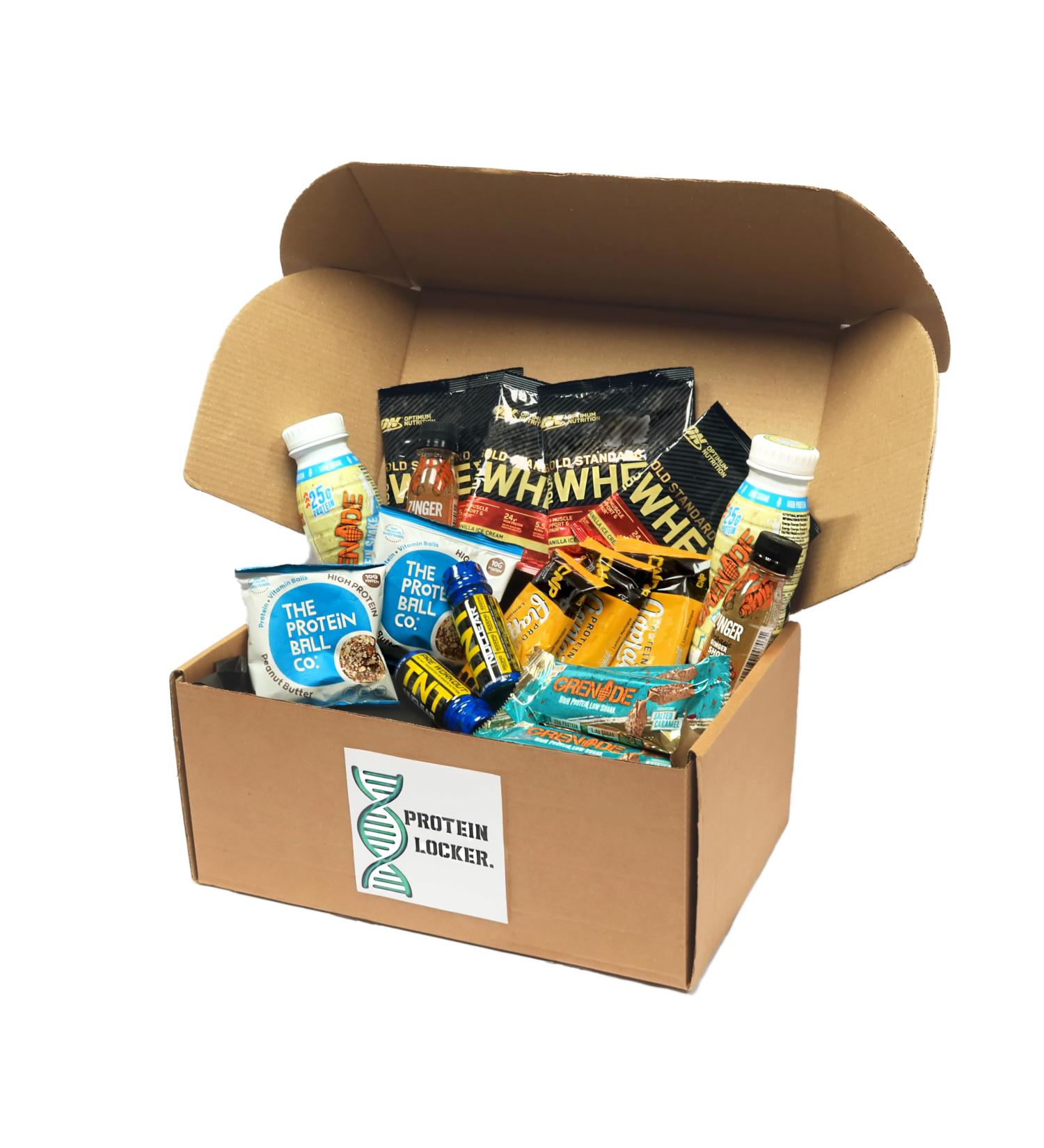 Protein Bundle: High-Protein Snacks Box - Perfect Hampers for Gym - Goers and Fitness Enthusiasts - Includes Protein Bars Shakes and Handpicked Snack Selection - Buy Online on GoSupps.com