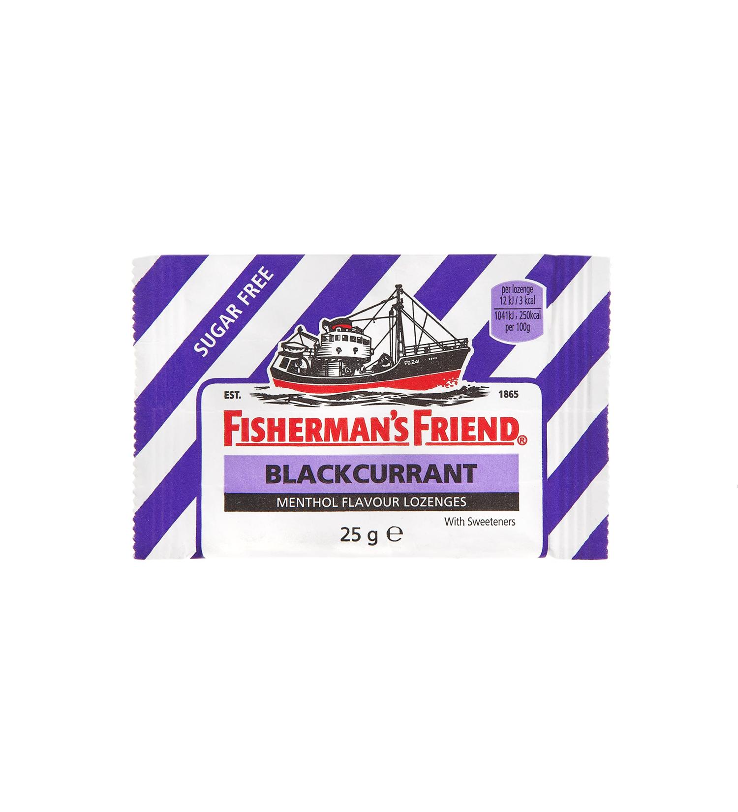 Fisherman's Friend Blackcurrant Menthol Lozenges 25g (Pack of 5) - Buy Online on GoSupps.com