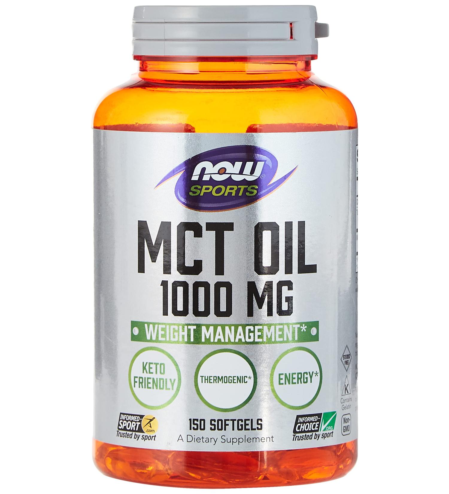 Now Foods MCT Oil 1000mg - 150 Count | Pure Medium Chain Triglycerides Supplement - Buy Online on GoSupps.com