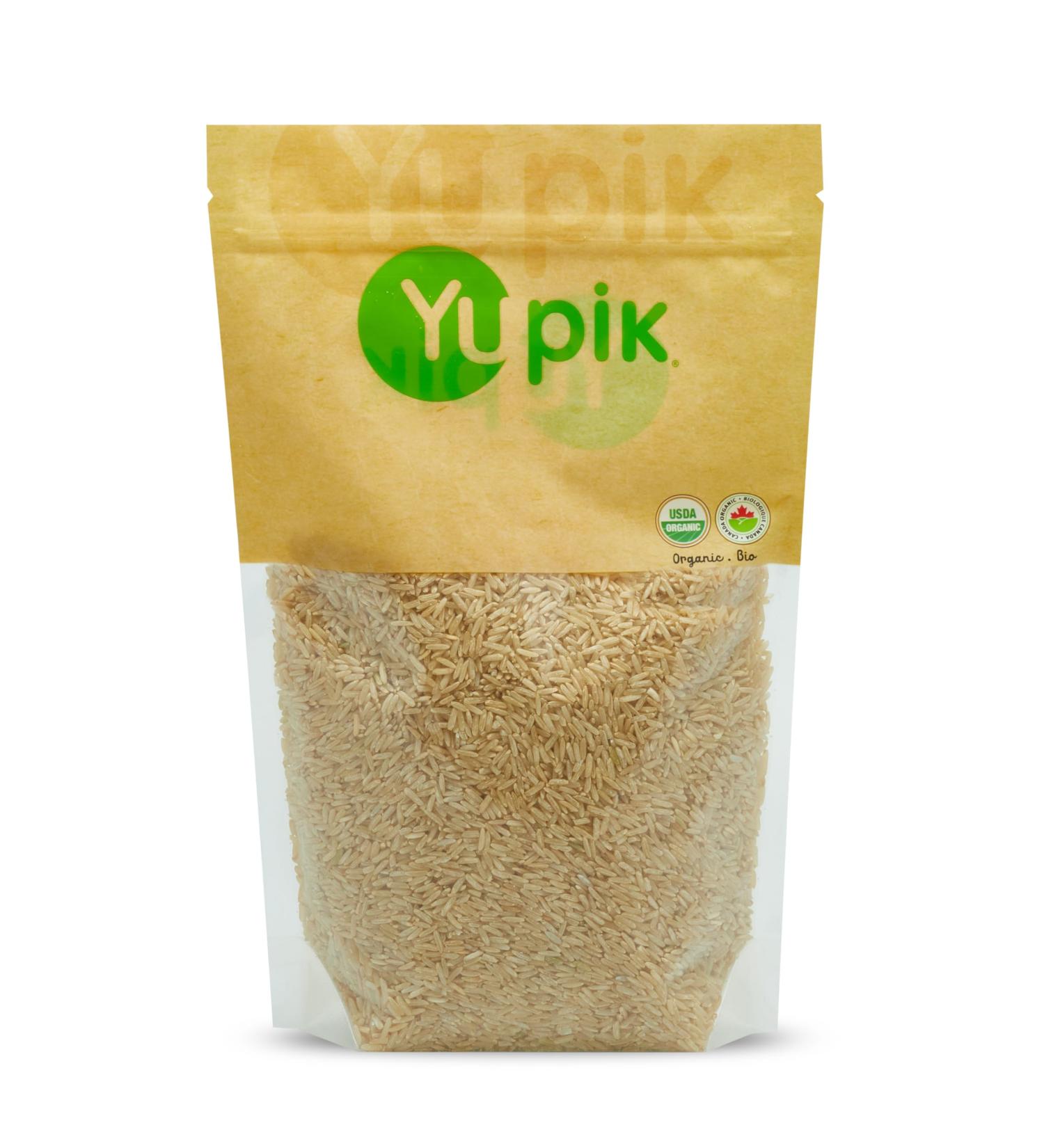 Yupik Organic Brown Rice Long Grains 1 kg Non-GMO Vegan Gluten-Free Kosher Salt-Free Source of Fiber & Iron Easy Preparation Ideal for Recipes Side Dishes Salads & More 1 kg (Pack of 1) - Buy Online on GoSupps.com