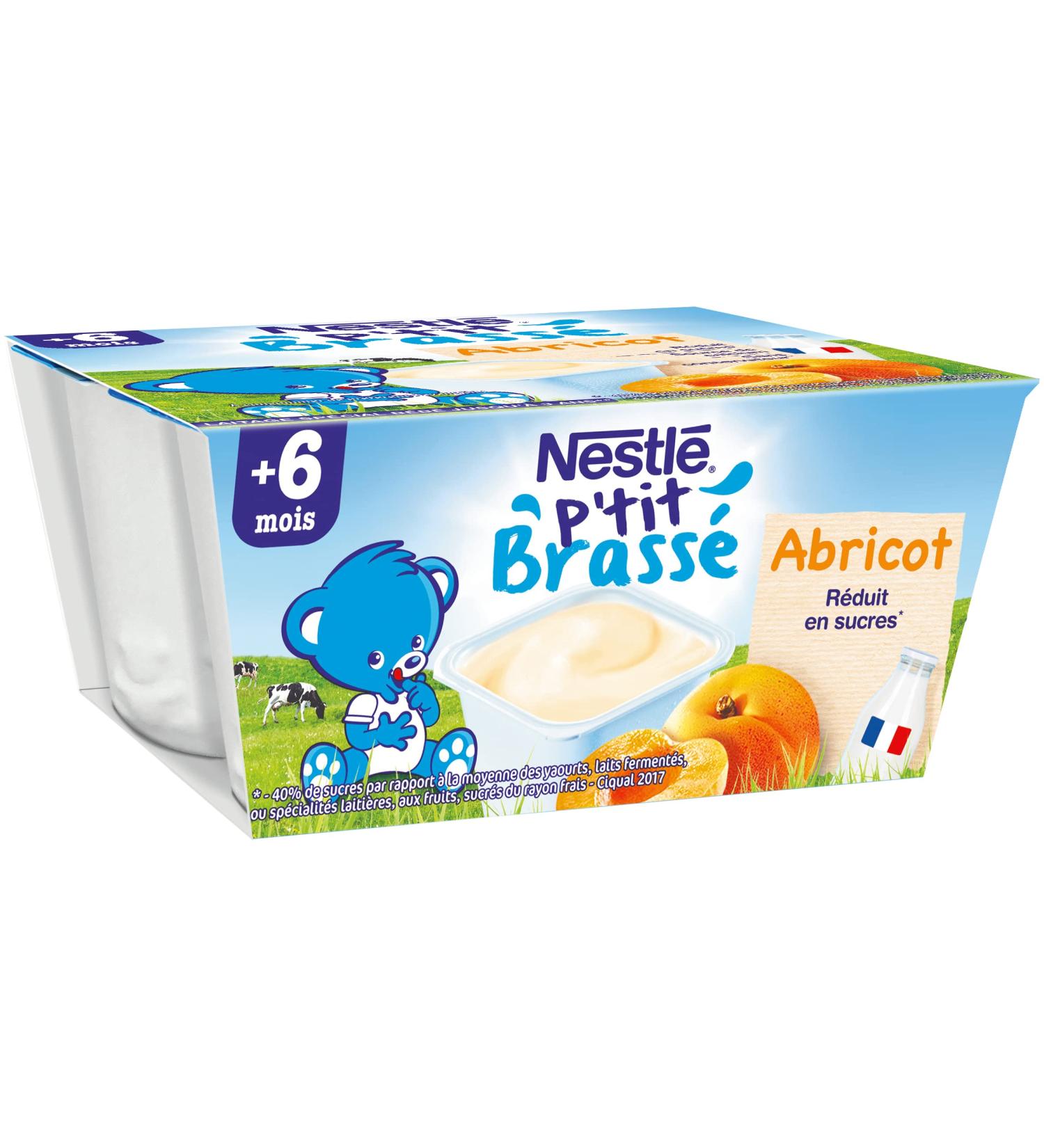 Nestl B b P'tit Brewed Apricot Dairy from 6 Months 4 x 100 g - Buy Online on GoSupps.com