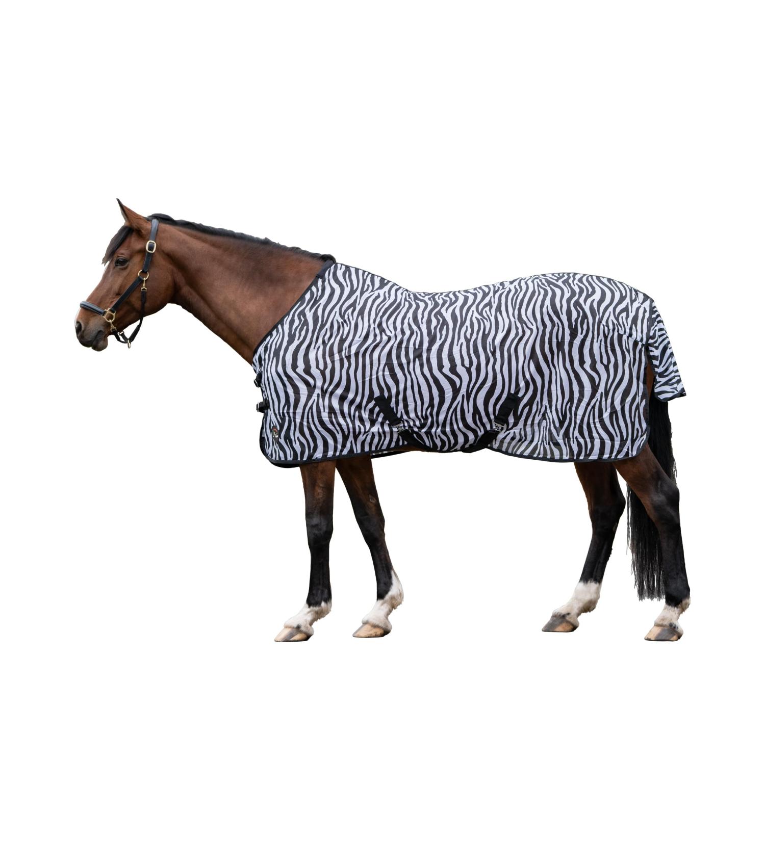 HKM 550675 Zebra Fly Rug XL - White/Black with Cross Strap | International Shipping Available - Buy Online on GoSupps.com
