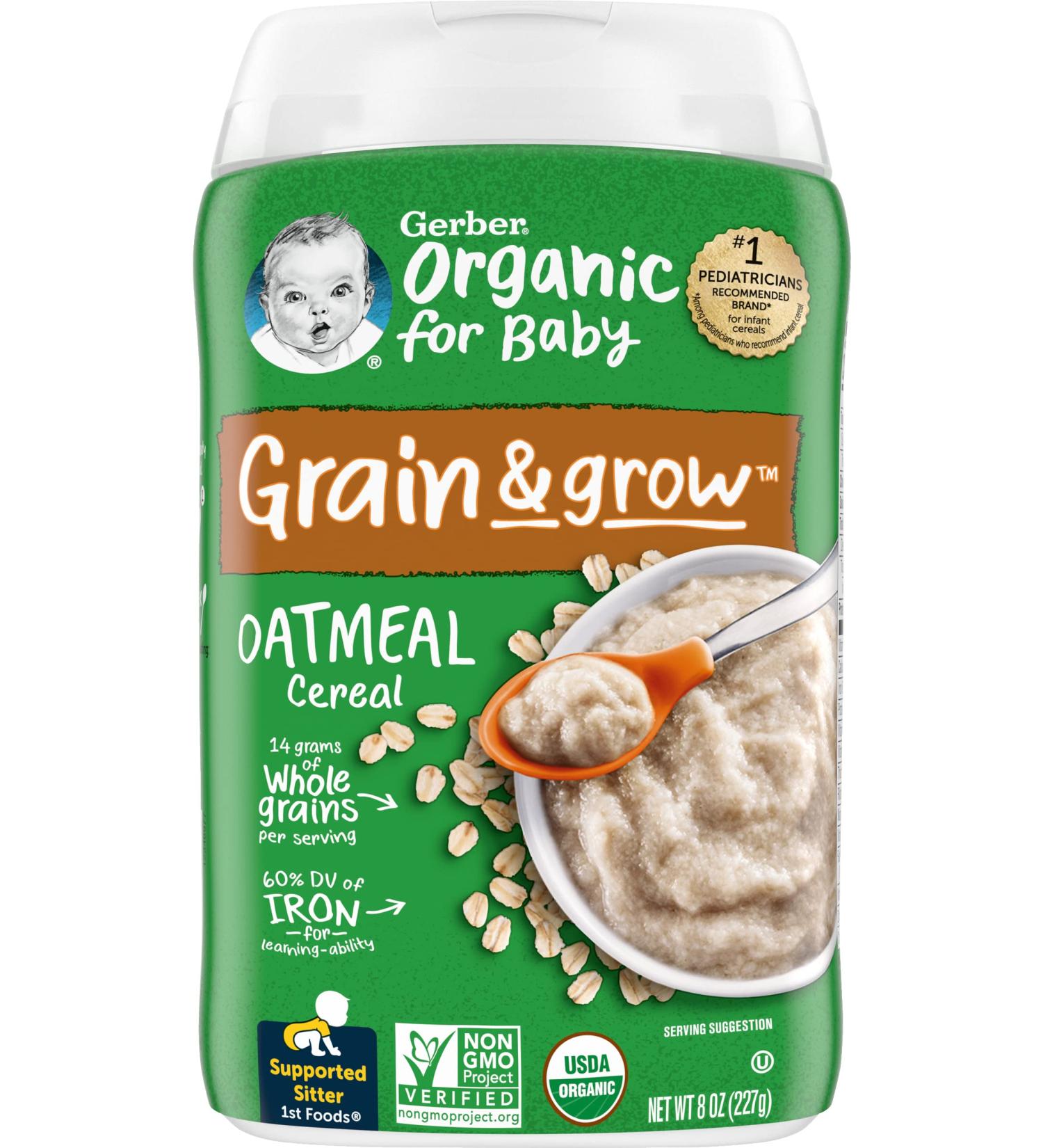 Gerber Baby Cereal 1st Foods Single-Grain Oatmeal 8oz - Pack of 1 - Buy Online on GoSupps.com