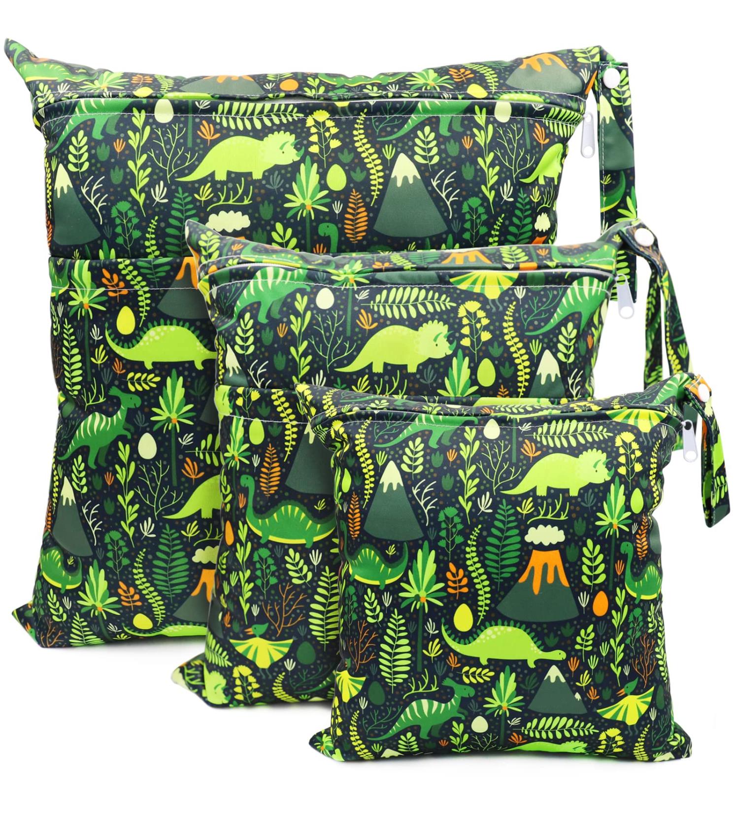 FenFang Wet Bag Cloth Nappy Bags 3 PCS - Waterproof Reusable Storage Organizer for Baby Diapers - Ideal for Daycare, Travel, Beach, Pool, Gym - Black - Buy Online on GoSupps.com