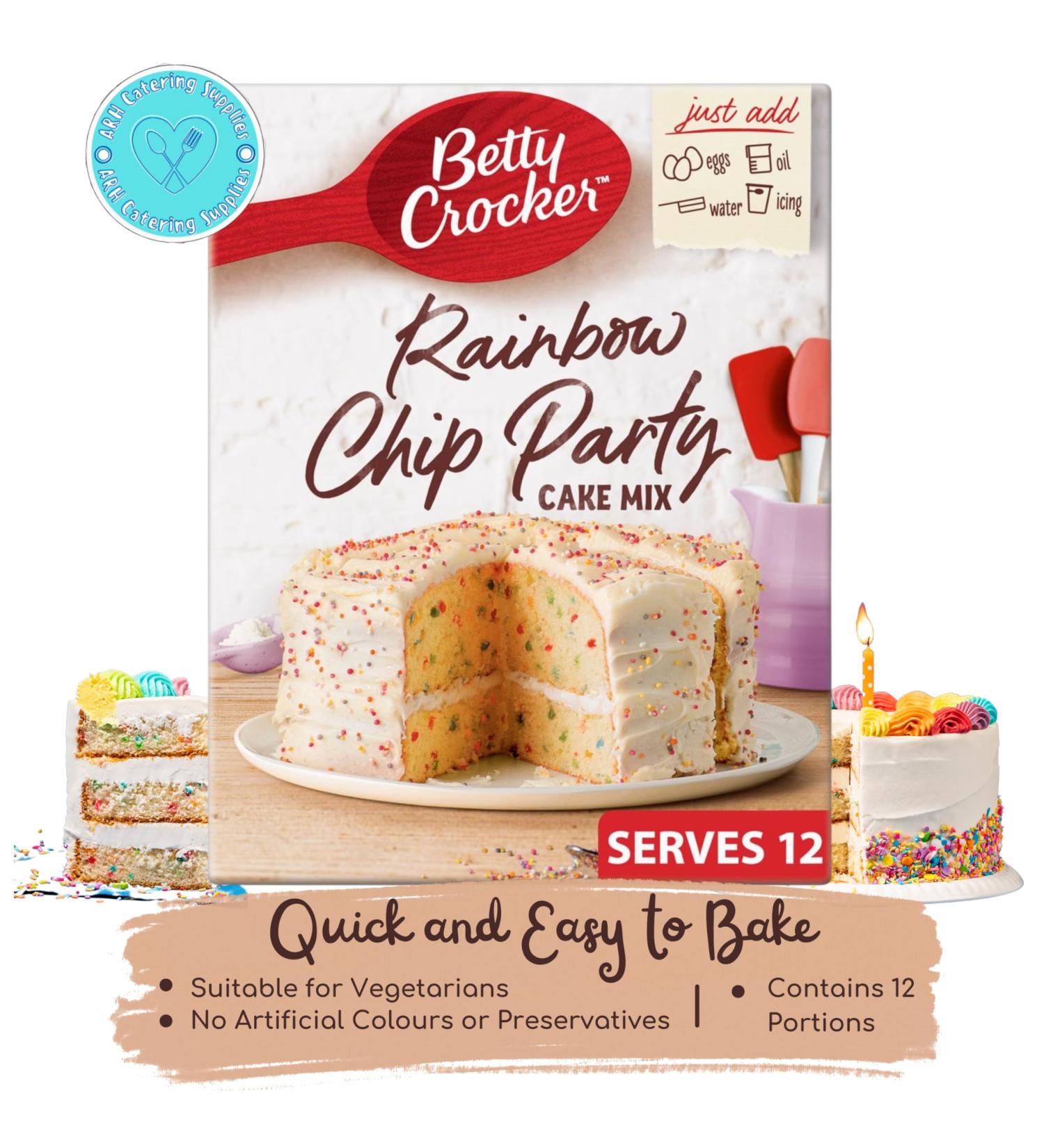 Rainbow Chip Party Betty Crocker Cake Mix 425g - Buy Online on GoSupps.com