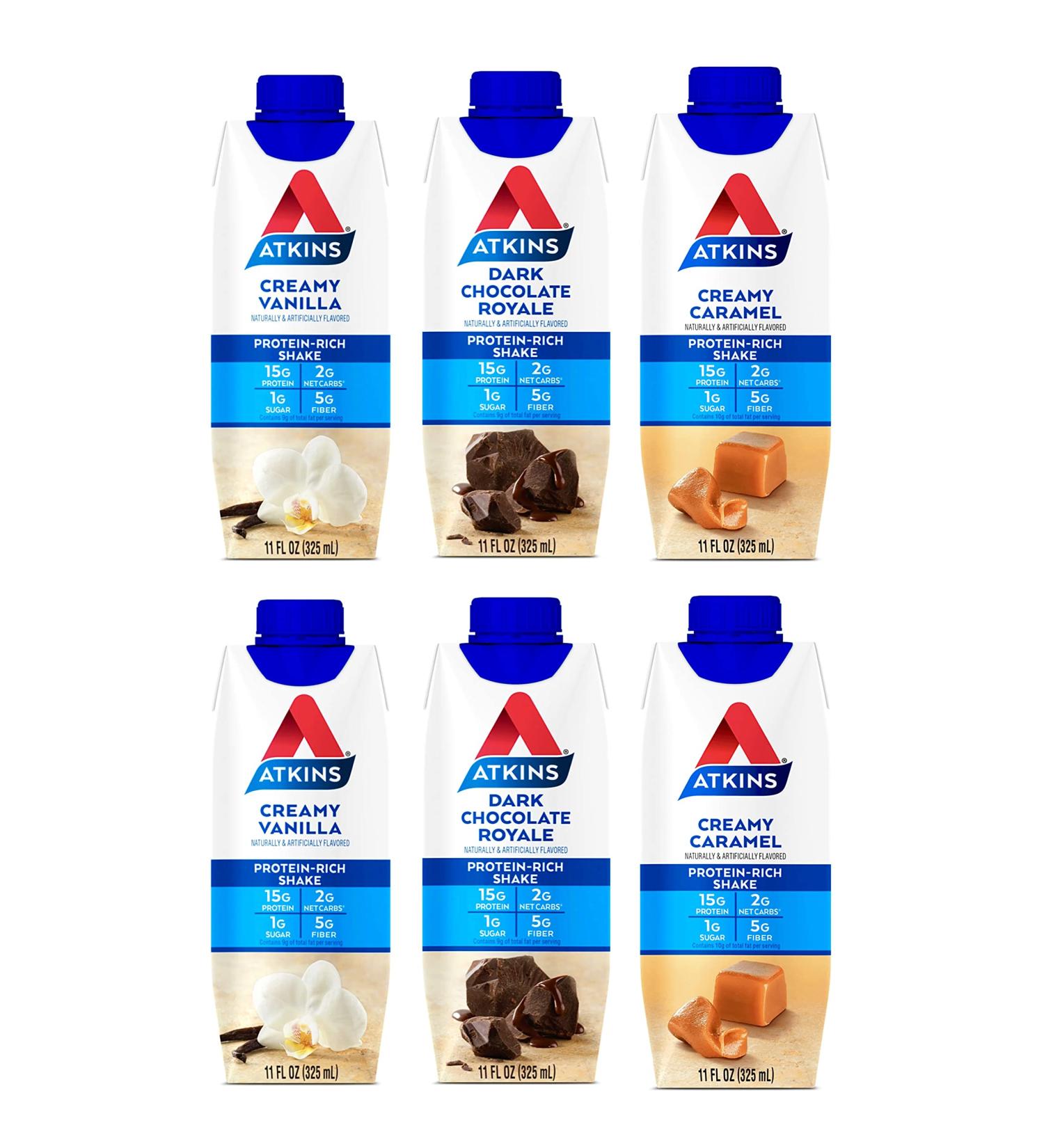 Atkins Gluten Free Keto Protein Shake Variety Pack - 6 x 11 Fl Oz | International Shipping Available - Buy Online on GoSupps.com