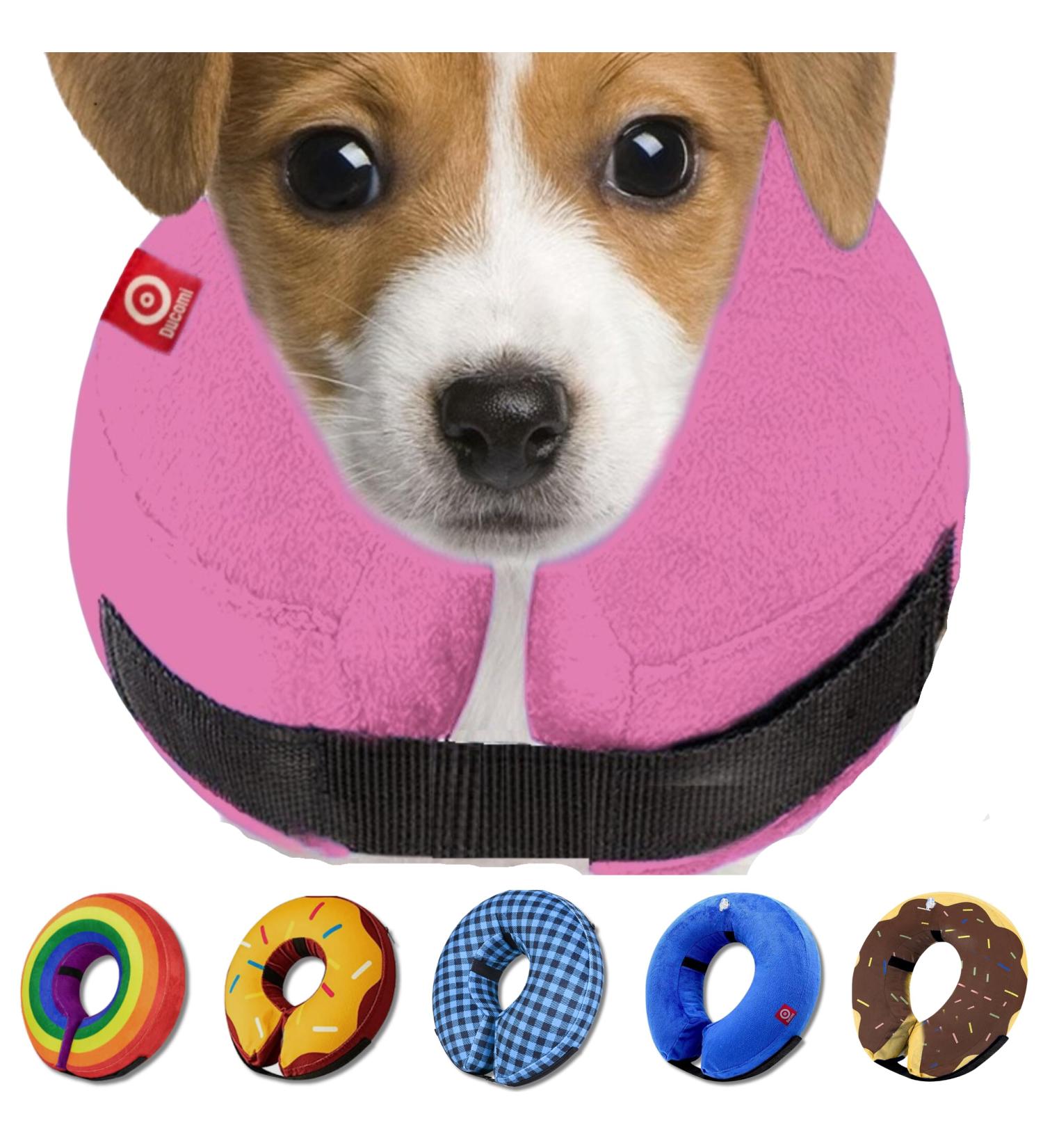 Ducomi Inflatable Hinges for Dogs & Cats - Post-Op Relaxation Freedom of Movement Scratch & Bite Prevention - Pink - Size L - Buy Online on GoSupps.com