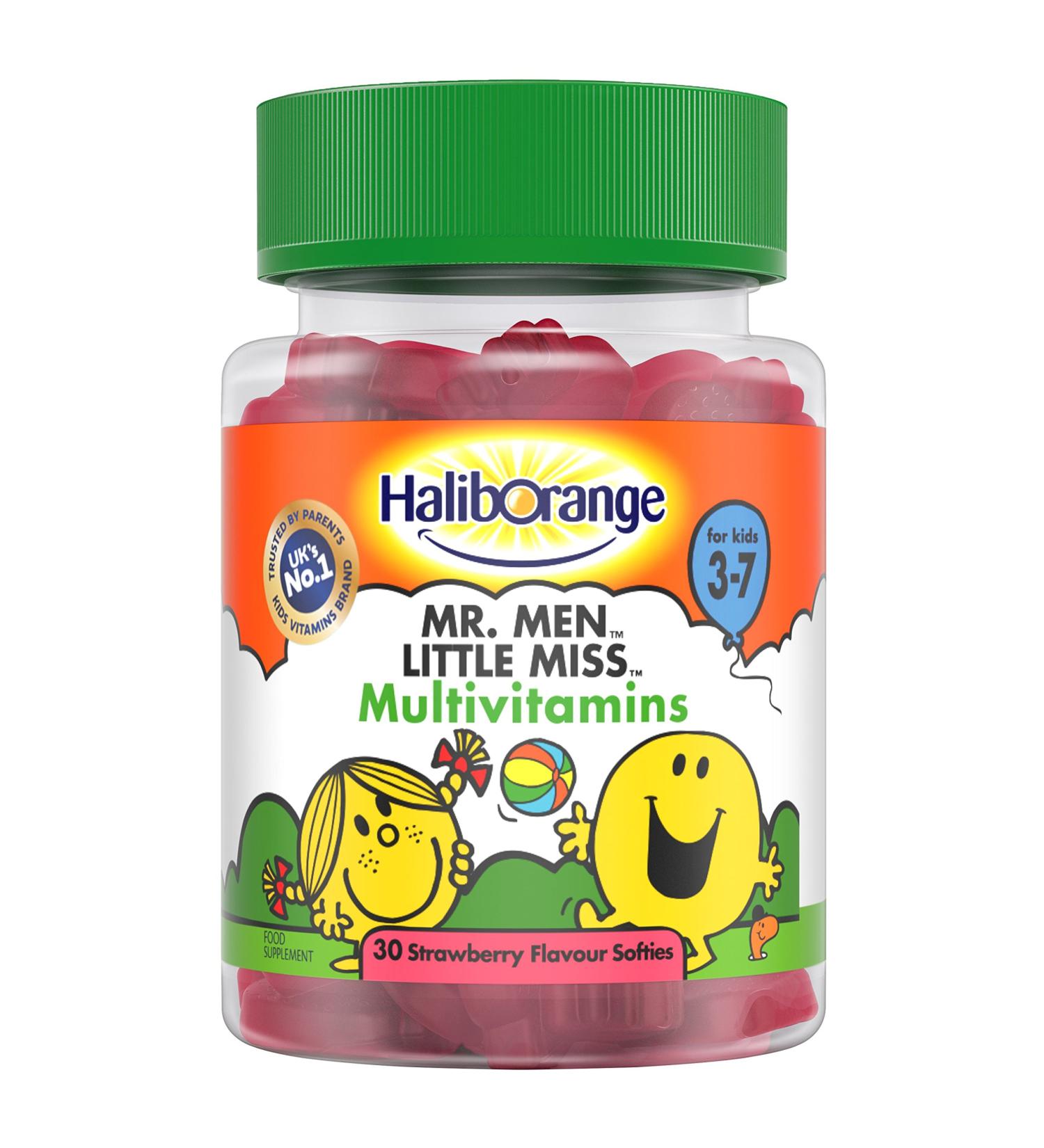 Haliborange Kids Mr. Men Little Miss Strawberry Multivitamin Softie - Buy Online on GoSupps.com