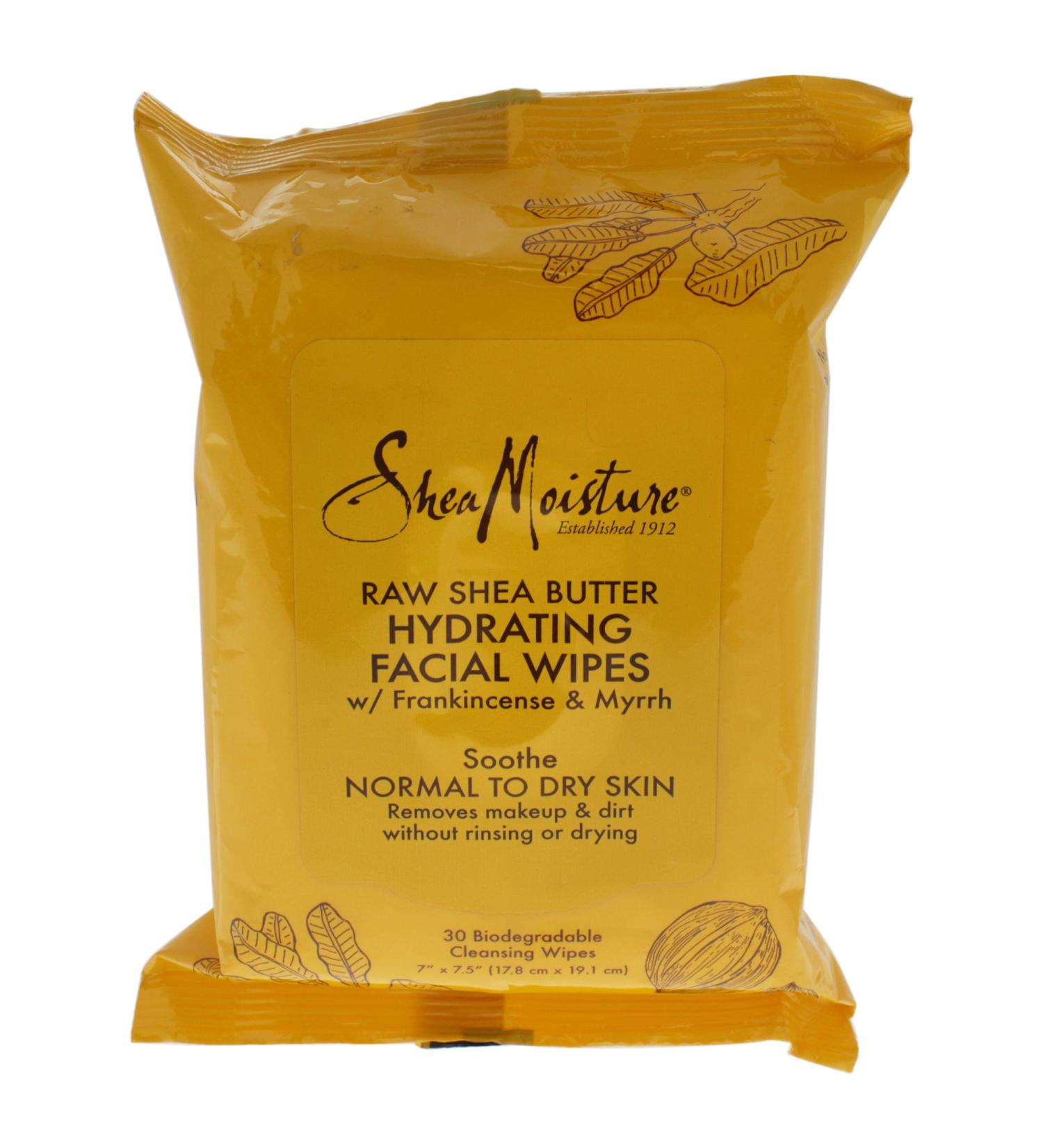 Shea Moisture Raw Shea Facial Wipes 30 Count