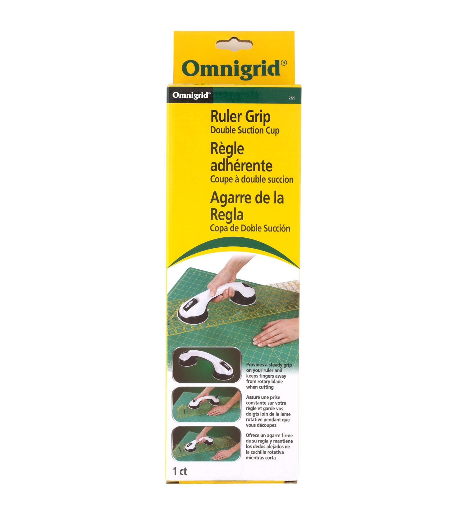 Dritz Omnigrid Double Suction Cup Ruler Grip - White | Secure Your Ruler for Accurate Cuts - Buy Online on GoSupps.com