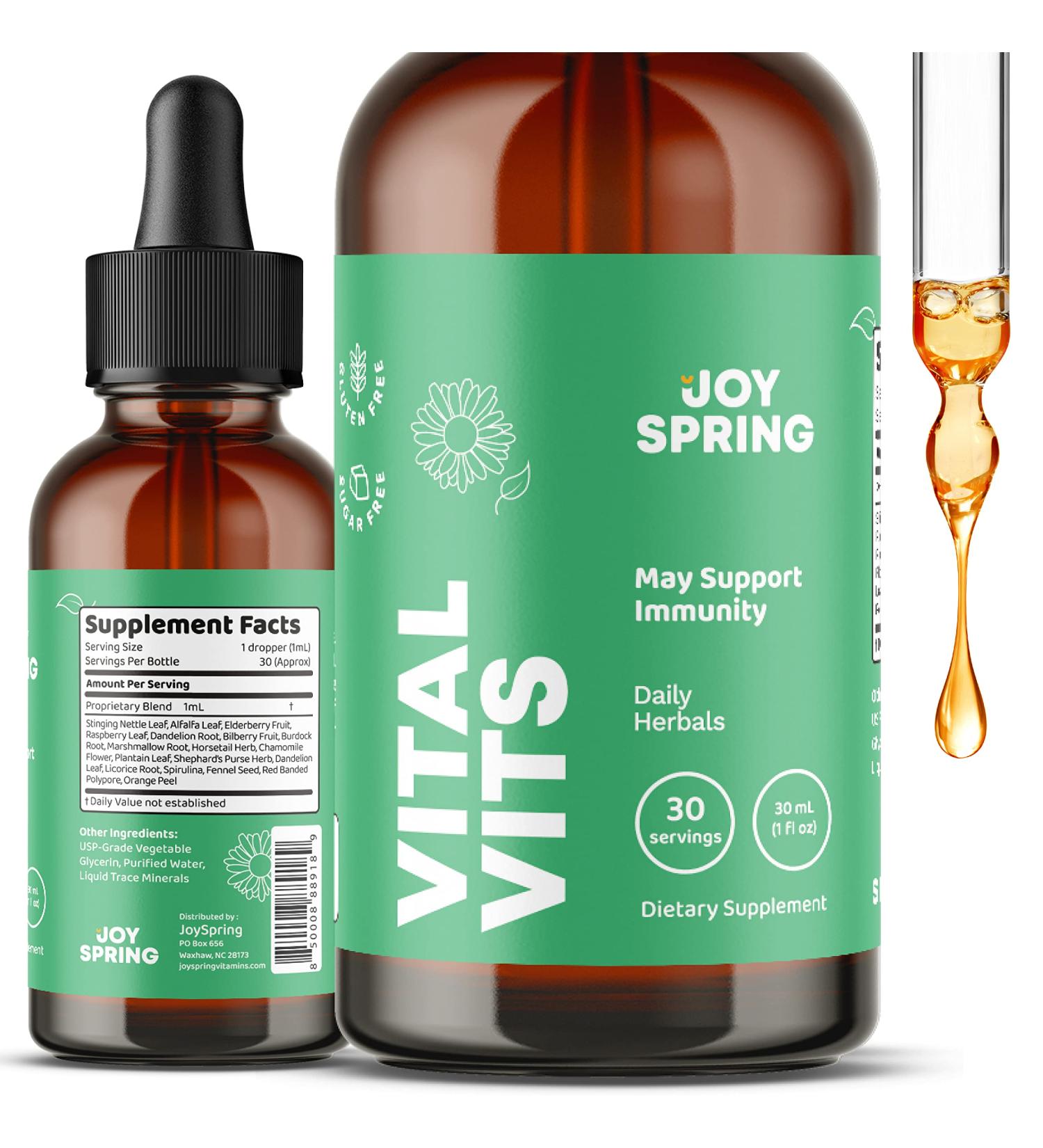 Herbs Vegan Toddler Multivitamin Liquid Drops for Overall Health Support - 30 Servings - Buy Online on GoSupps.com