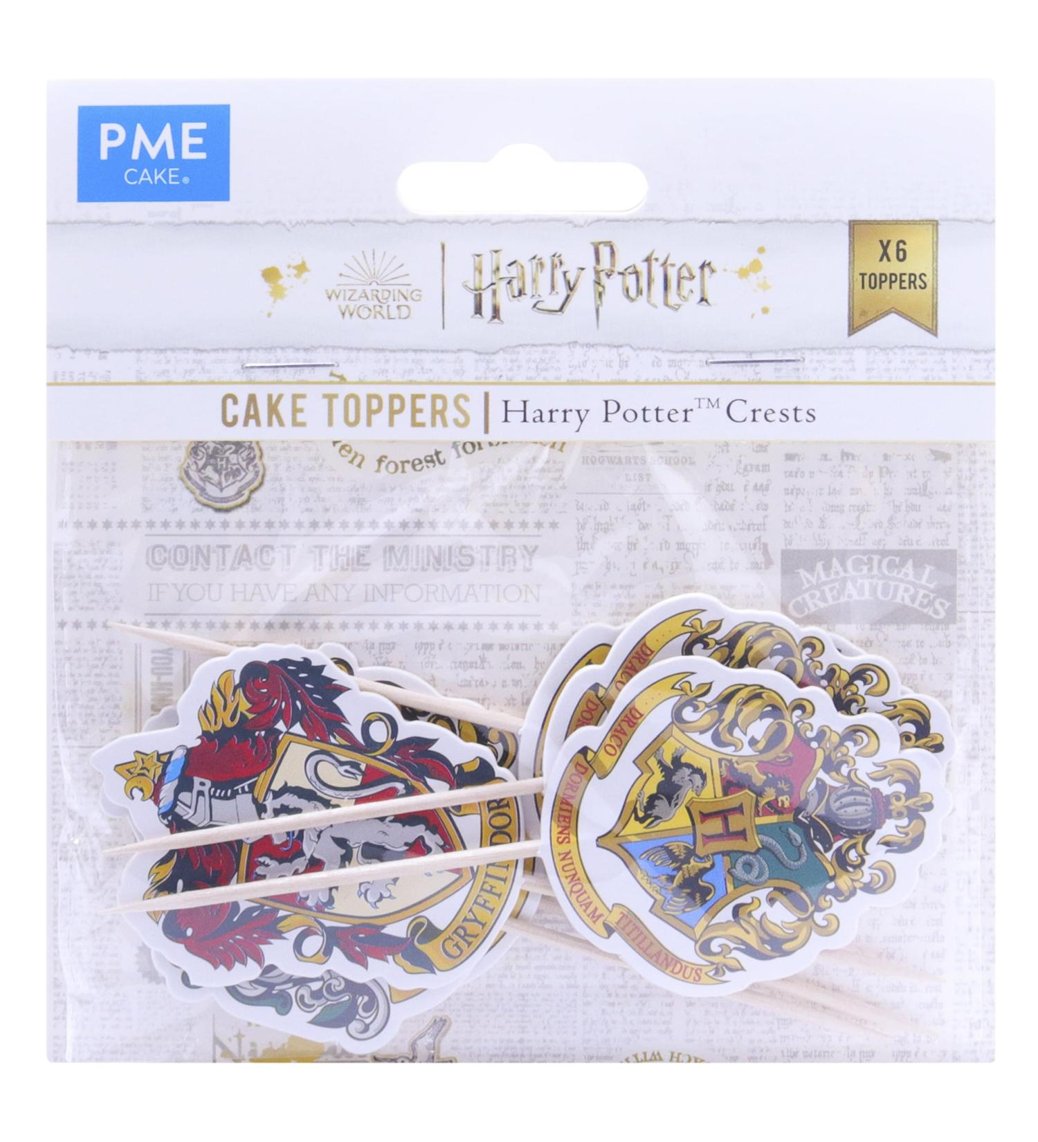 PME Harry Potter Cake Toppers Pack of 6 Hogwarts Crests - Buy Online on GoSupps.com