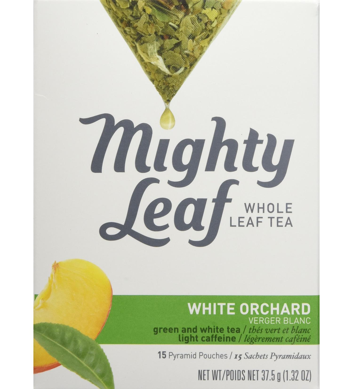 Mighty Leaf White Orchard Tea 15-Count Whole Leaf Pouches 1.32 Oz. (Pack of 3) - Pack of 45 Tea Bags - Buy Online on GoSupps.com