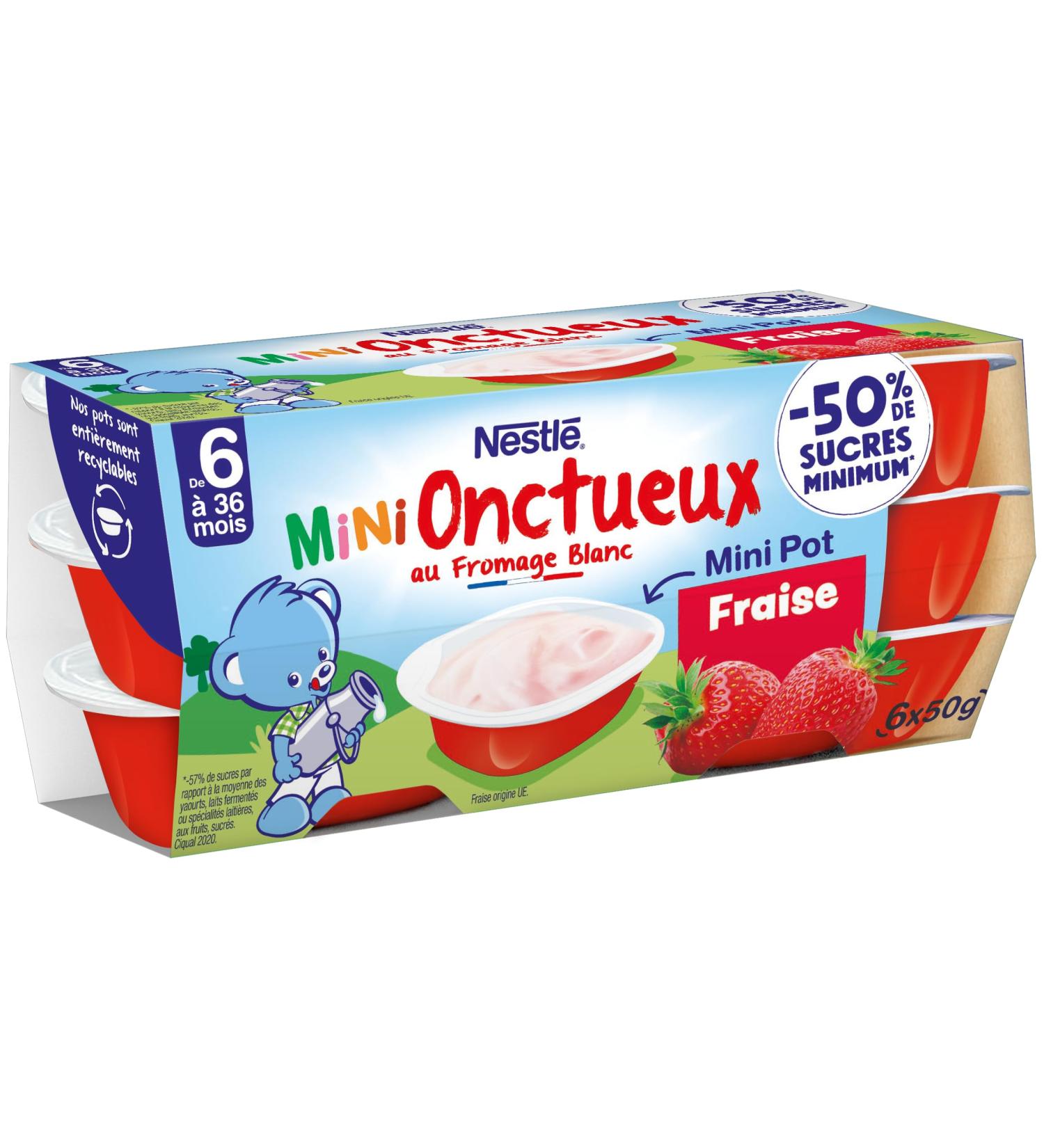 Nestl B b - P'tit onctueux Croissance mini Fraise - d s 6 mois - 6 x 50g (Lot de 6) Fraise 6x50g (Lot de 6) - Buy Online on GoSupps.com