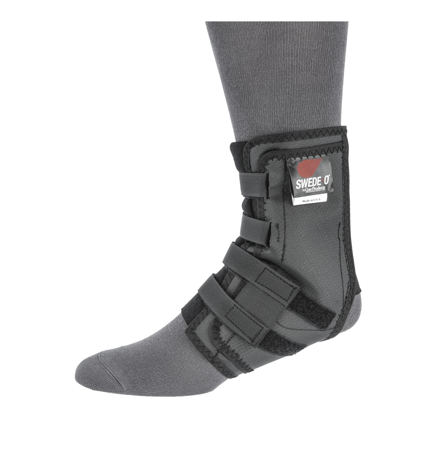 Swede-O Easy Lok Ankle Brace - Medium Black | International Shipping Available - Buy Online on GoSupps.com