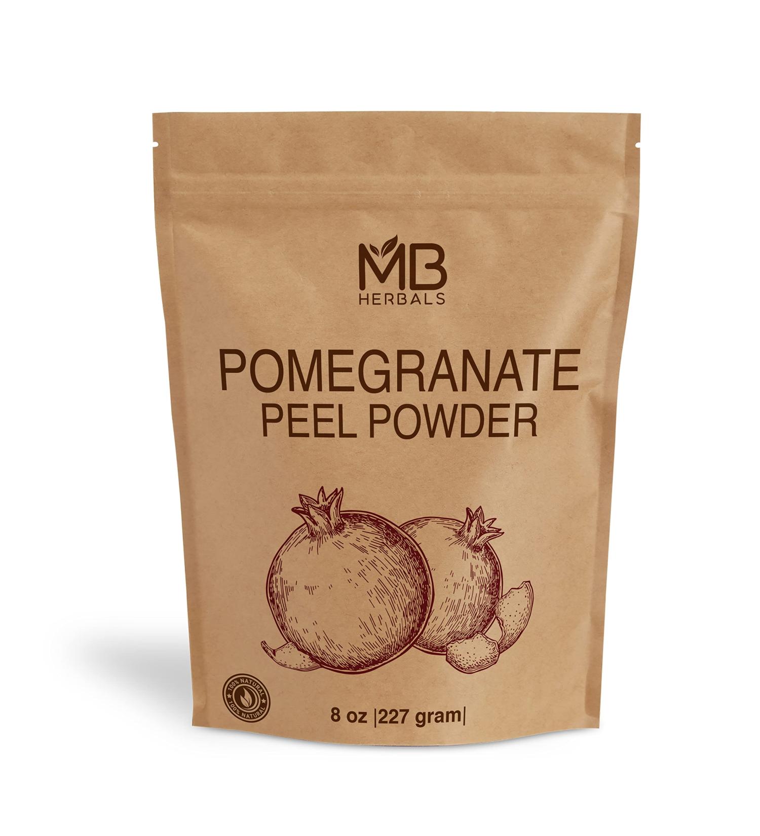MB Herbals Pomegranate Peel Powder 227g - Natural Skin Antioxidant | External Use - Buy Online on GoSupps.com