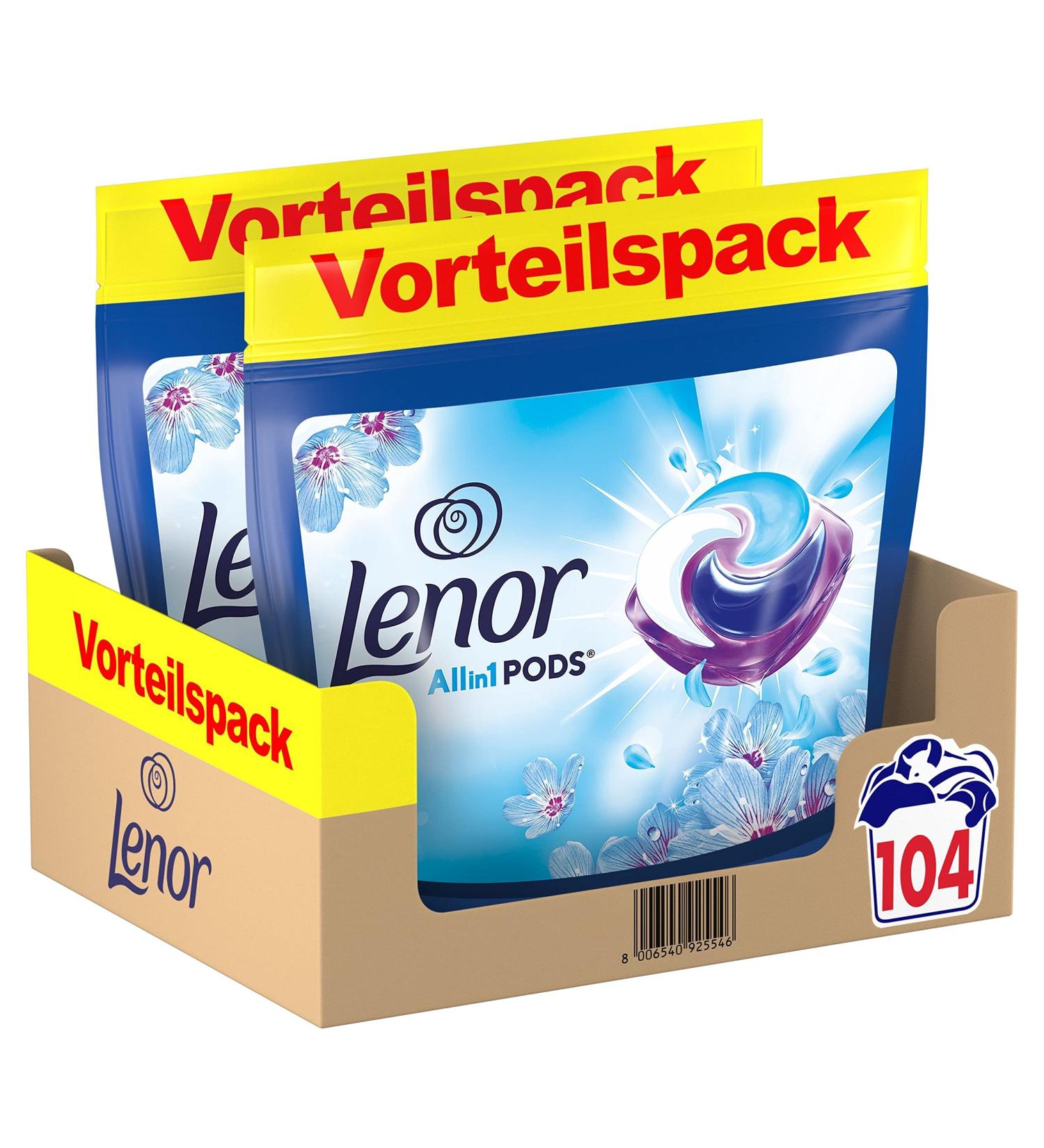Lenor Universal Detergent All-in-1 PODS April Fresh | 104 Loads of Hygienic Deep Cleaning & Long-Lasting Freshness - Shop Internationally! - Buy Online on GoSupps.com
