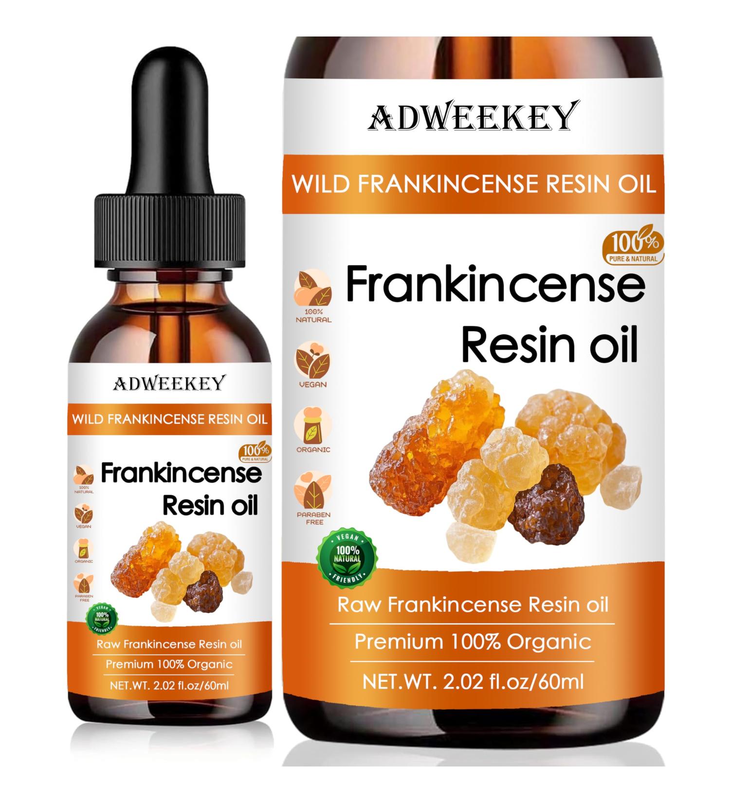 Adweekey Organic Frankincense Resin Oil for Face - Reduces Fine Lines & Wrinkles Soothes Irritated Skin Hydrates & Rejuvenates for Youthful Ideal for Natural Skincare Routine 2 Fl Oz - Buy Online on GoSupps.com