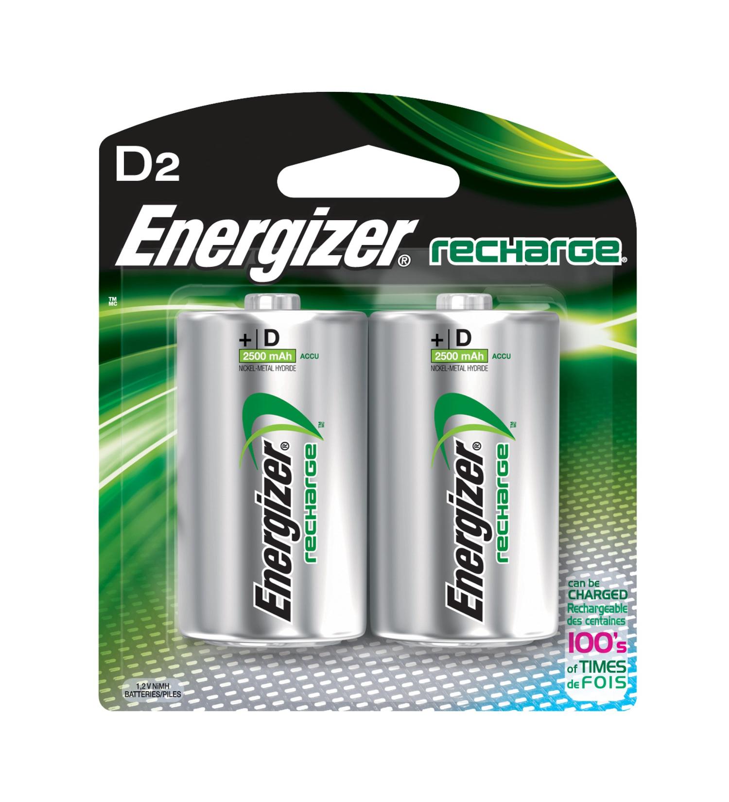 2 Pk D Rechargeable Battery