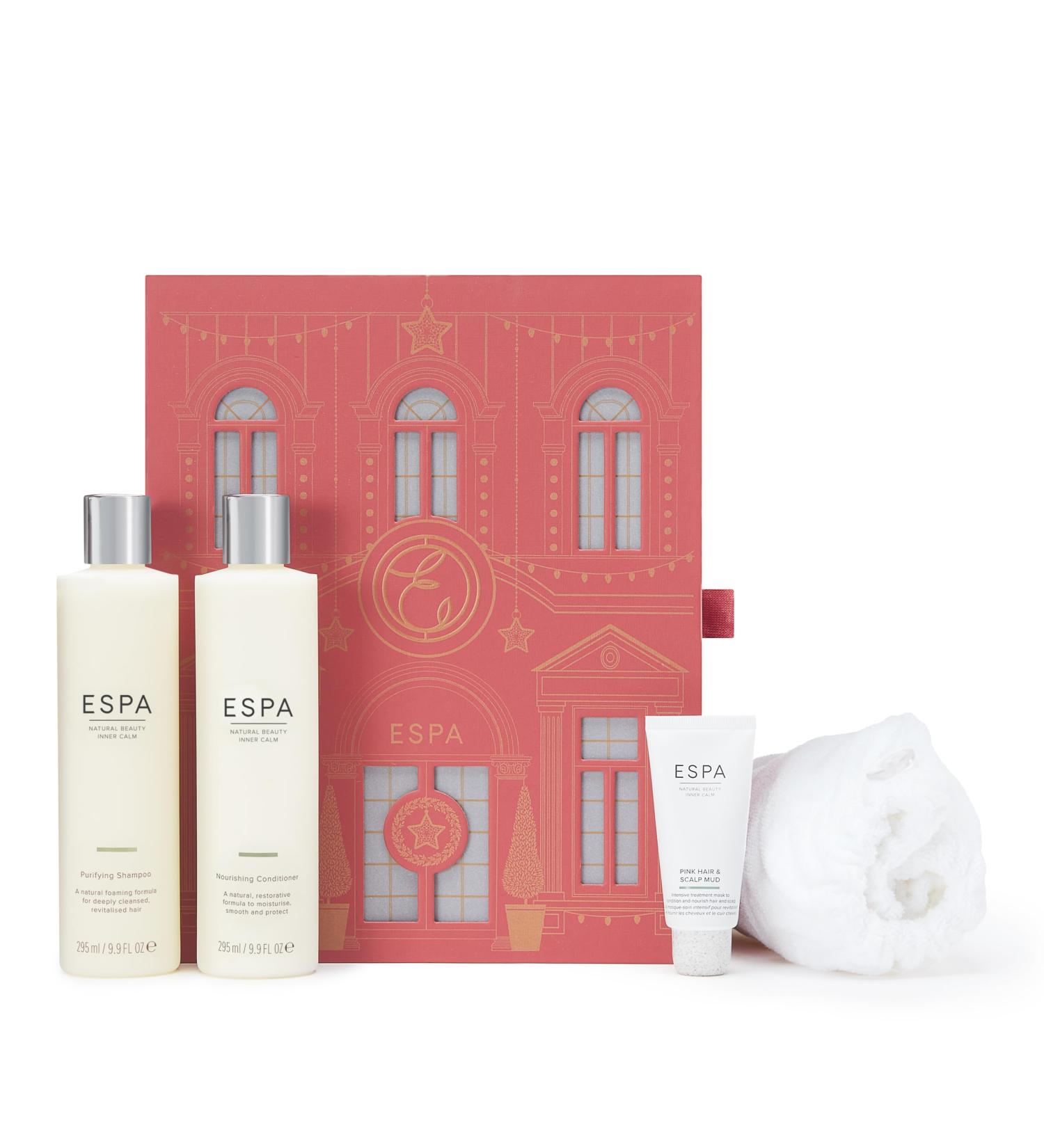 ESPA | Haircare Collection | Includes Shampoo Conditioner Scalp Mud & Hair Wrap - Buy Online on GoSupps.com