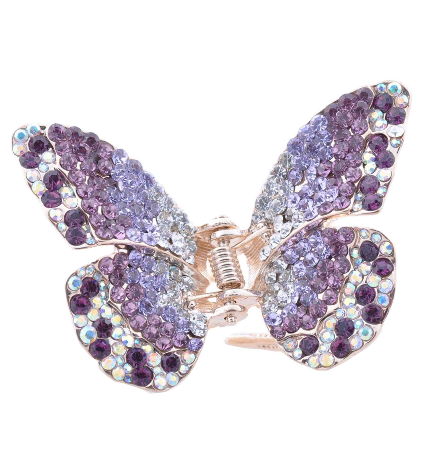 Large Butterfly Hair Claw Clip | Stylish Purple Jaw Clip for Thick Hair - Buy Online on GoSupps.com