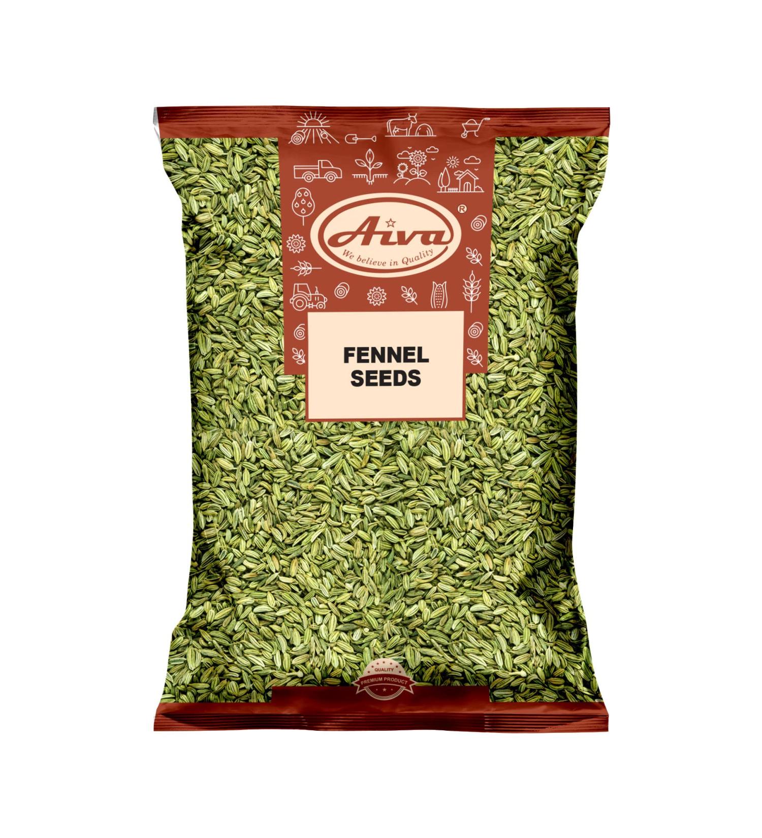 AIVA Fennel Seeds Whole (Indian Saunf) 400gm (14oz) - Natural, Salt-Free, Vegan, NON-GMO - Buy Online on GoSupps.com