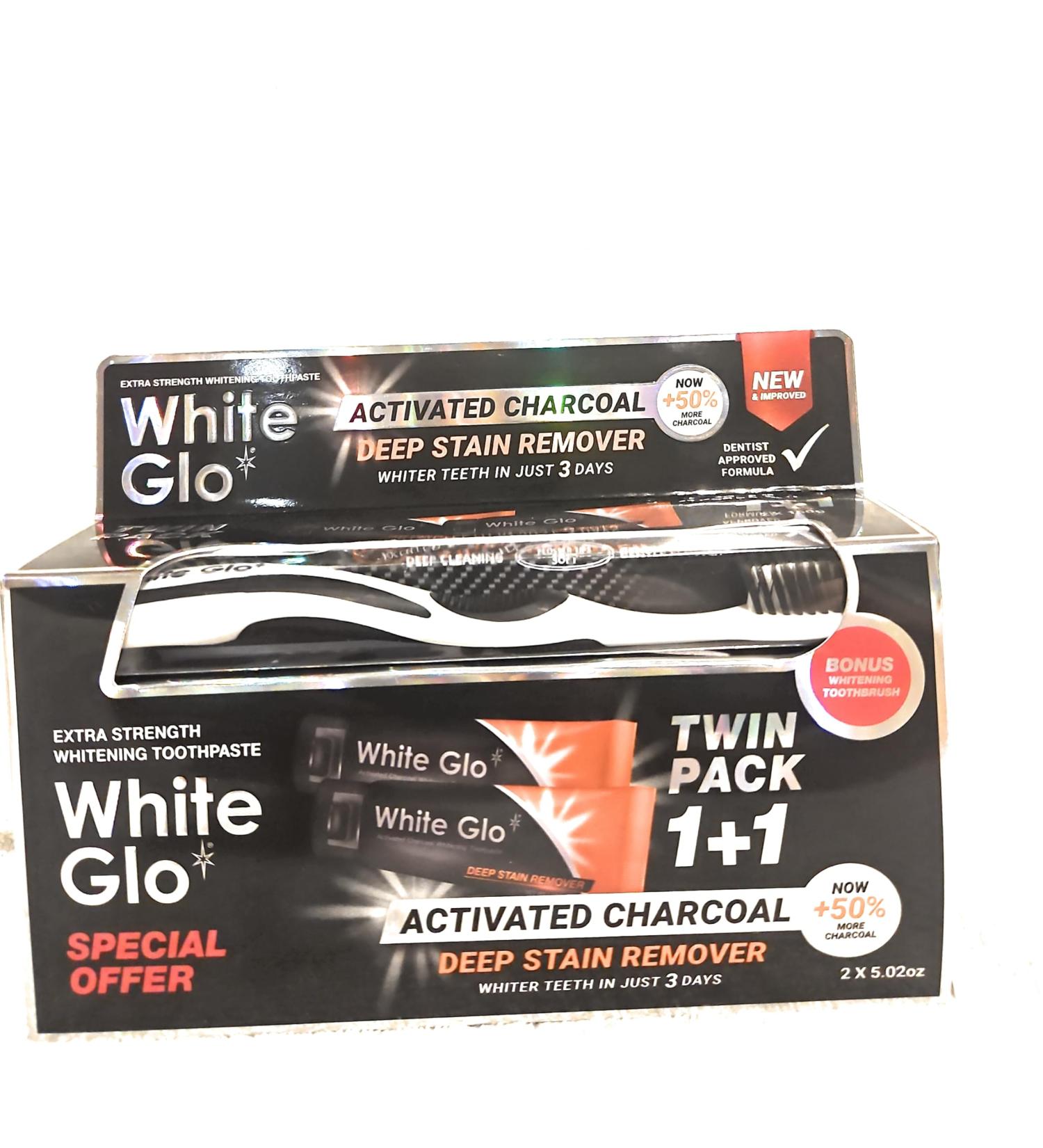Activated Charcoal Twin Pack Toothpaste with Deep Stain Remover 3 Day Whitening
