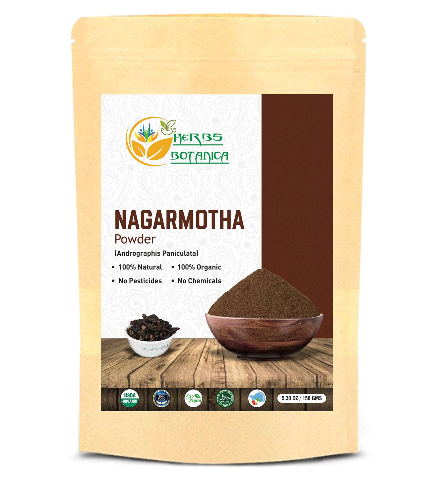 Herbs Botanica Organic Nagarmotha Powder 150g - Ayurvedic Formula for Digestion, Weight Loss, Hair Care, Hair Growth - 100% Pure & Natural - Buy Online on GoSupps.com