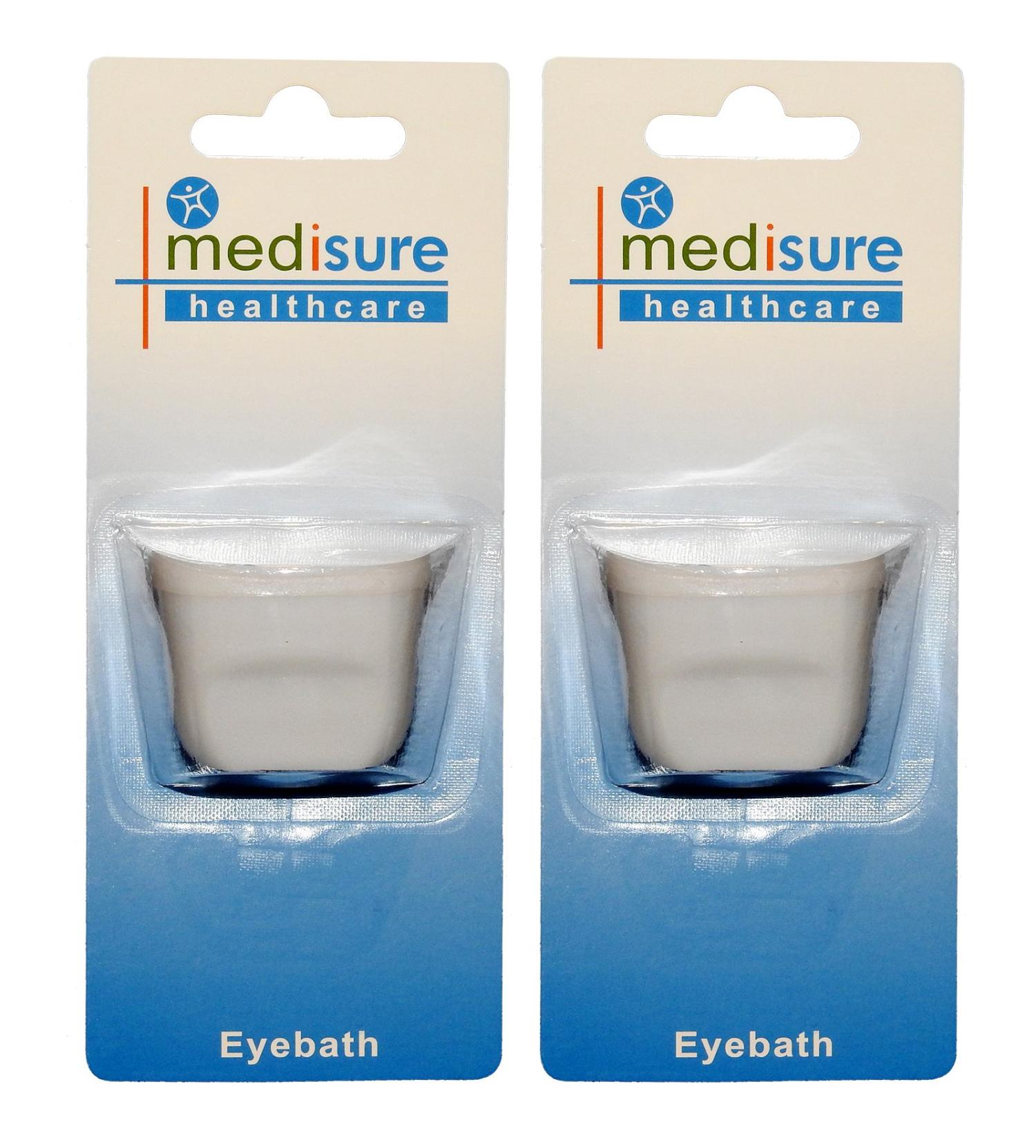 Mediusure Healthcare One Size Plastic Eyewash Pain Relieve Cleaning Eye Bath Cup x 2