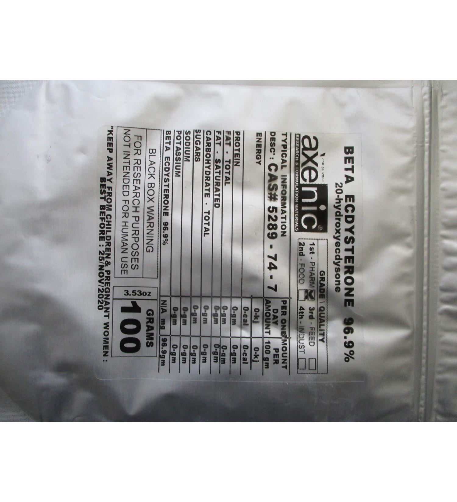 100 Grams BETA ECDYSTERONE 96.9% 20-Hydroxyecdysone Powder