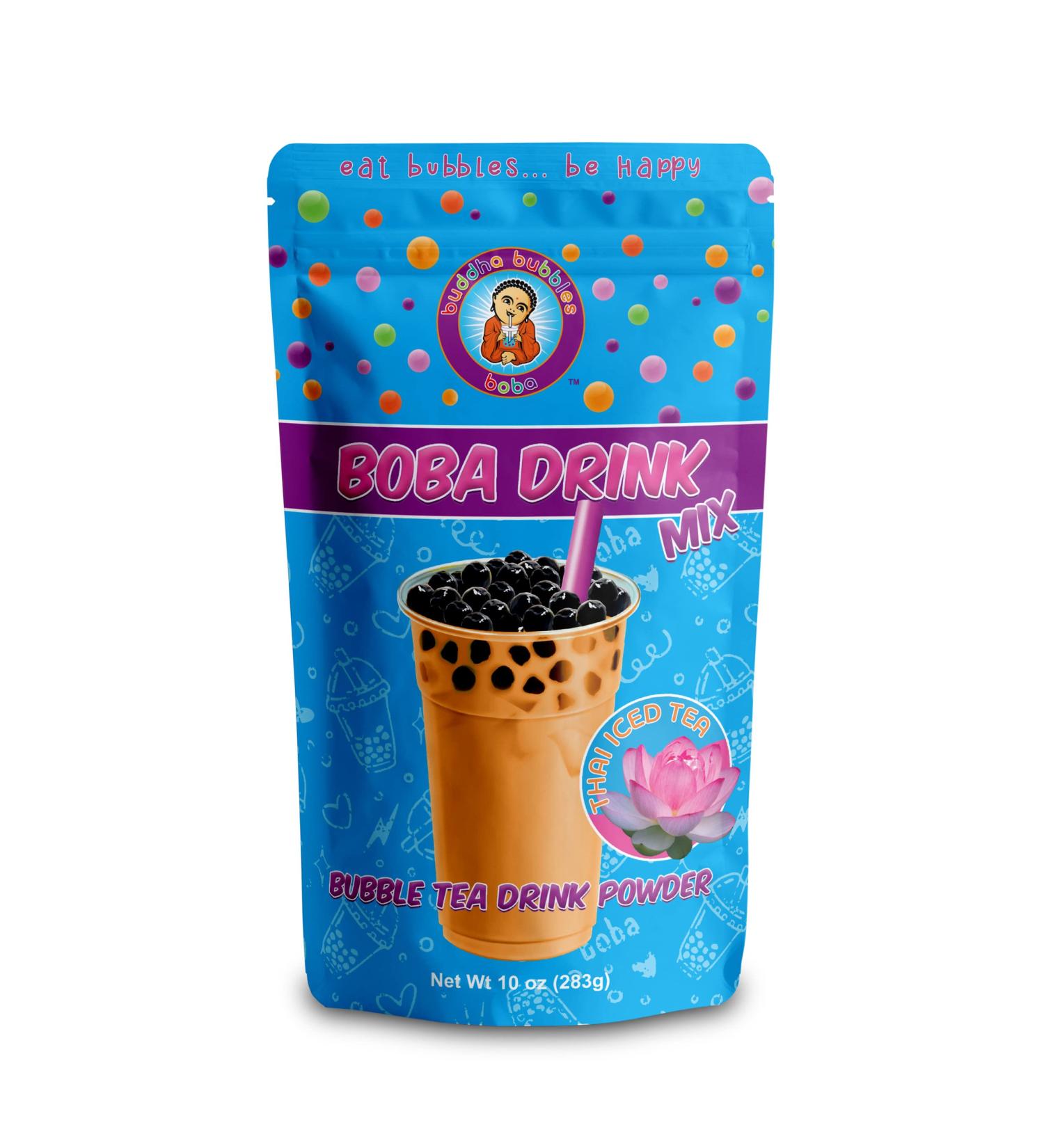 Buddha Bubbles Boba Thai Boba Bubble Tea Drink Mix Powder 10oz - Authentic and Delicious Flavor - 1 Pack - Buy Online on GoSupps.com