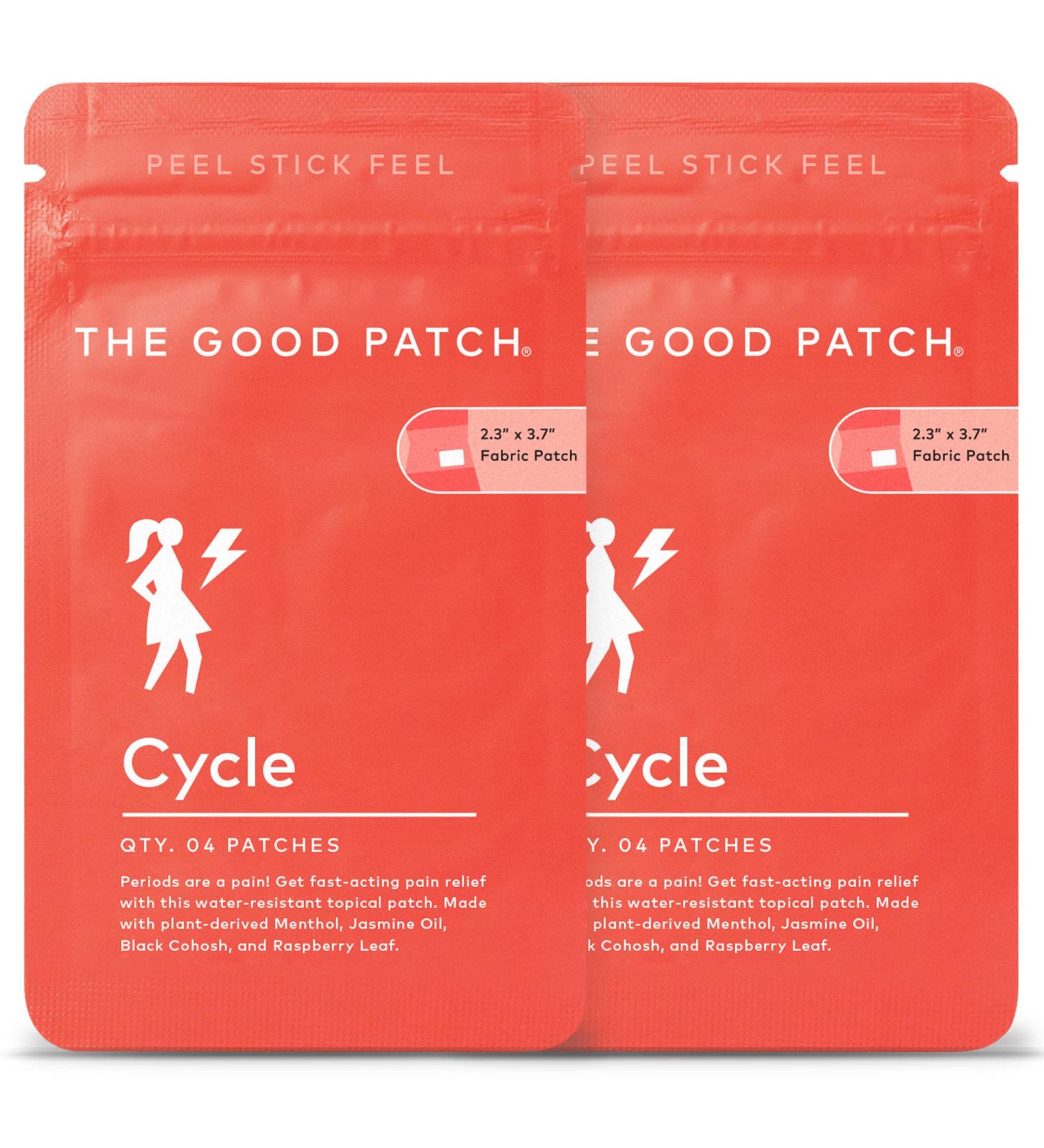 The Good Patch Cycle Patch with Black Cohosh and Menthol - 8 Total Patches, Menstrual Discomfort Relief - Plant Based (Pack of 2) - Buy Online on GoSupps.com