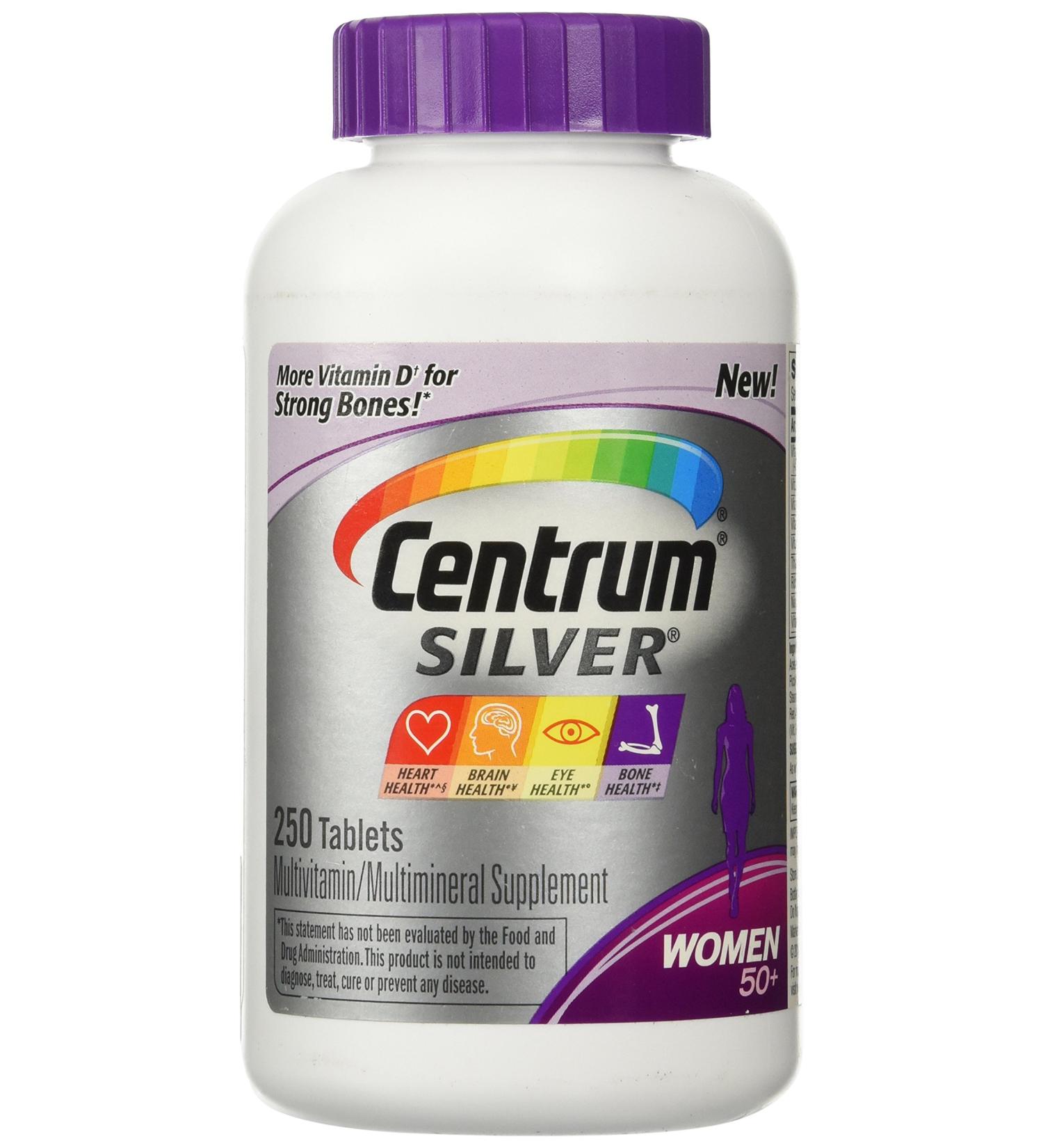 Centrum Silver Women Multivitamin - 250 Tablets 250 Count (Pack of 1)