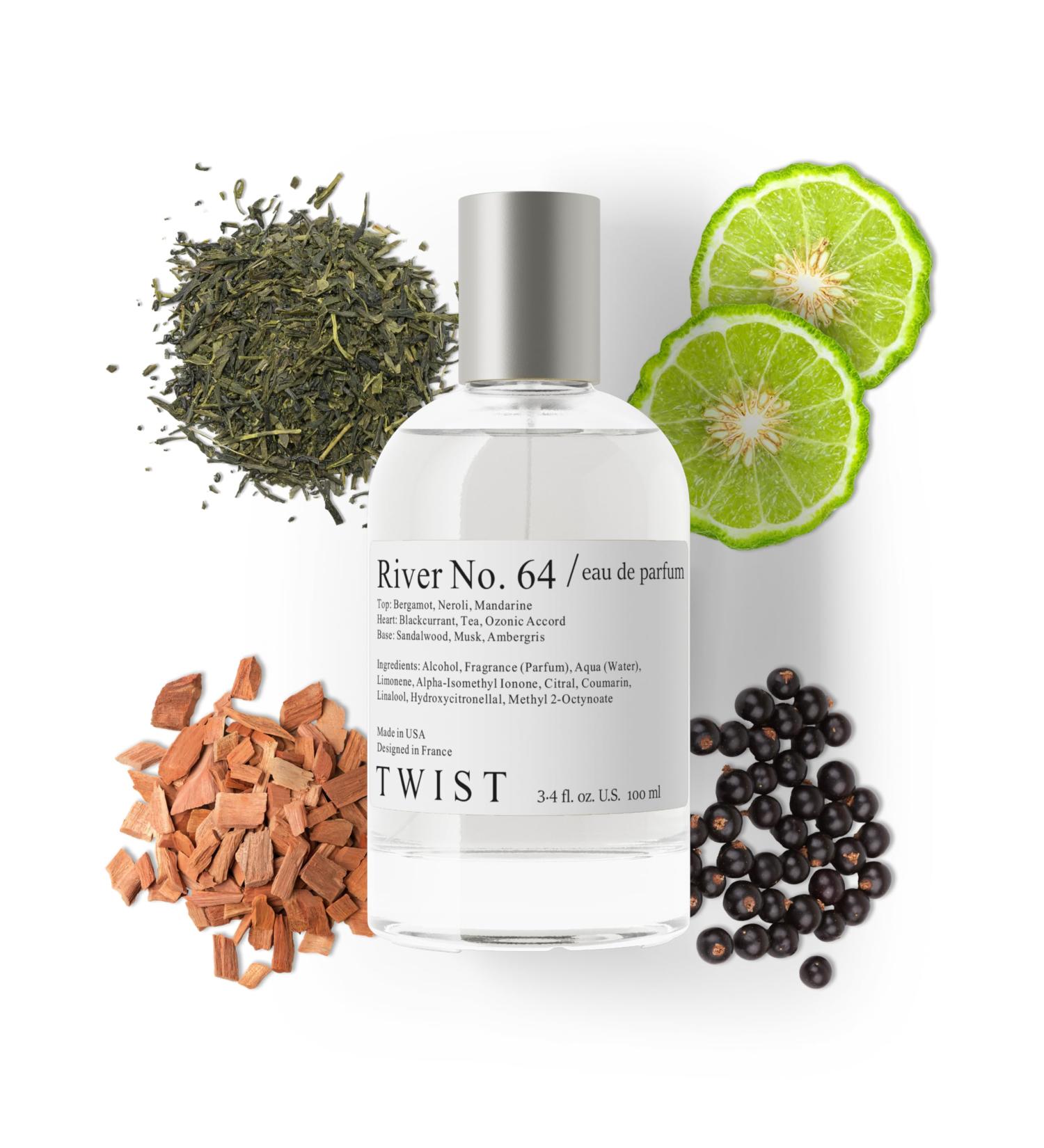 Twist River No. 64 - Eau De Parfum Inspired by Creed's Silver Mountain W. Long-Lasting Perfume For Men & Women Paraben Free Vegan Clean Ingredients Unisex Fragrance - 100 ml | 3.4 fl. oz. River No. 64 - Inspired by Silver Mountain Water 3.4 Fl Oz (Pack of - Buy Online on GoSupps.com