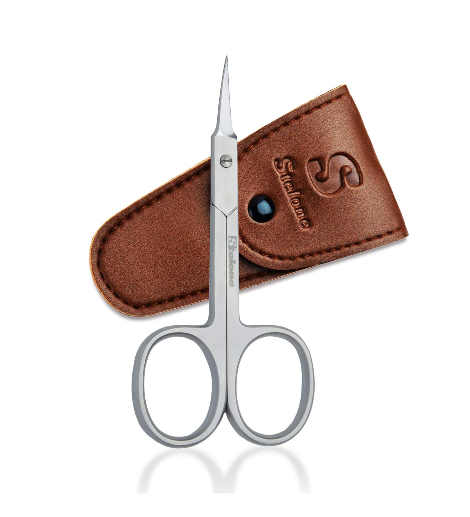 Stelone Premium Small Curved Cuticle Scissors - Stainless Steel Manicure Tool for Women - Buy Online on GoSupps.com