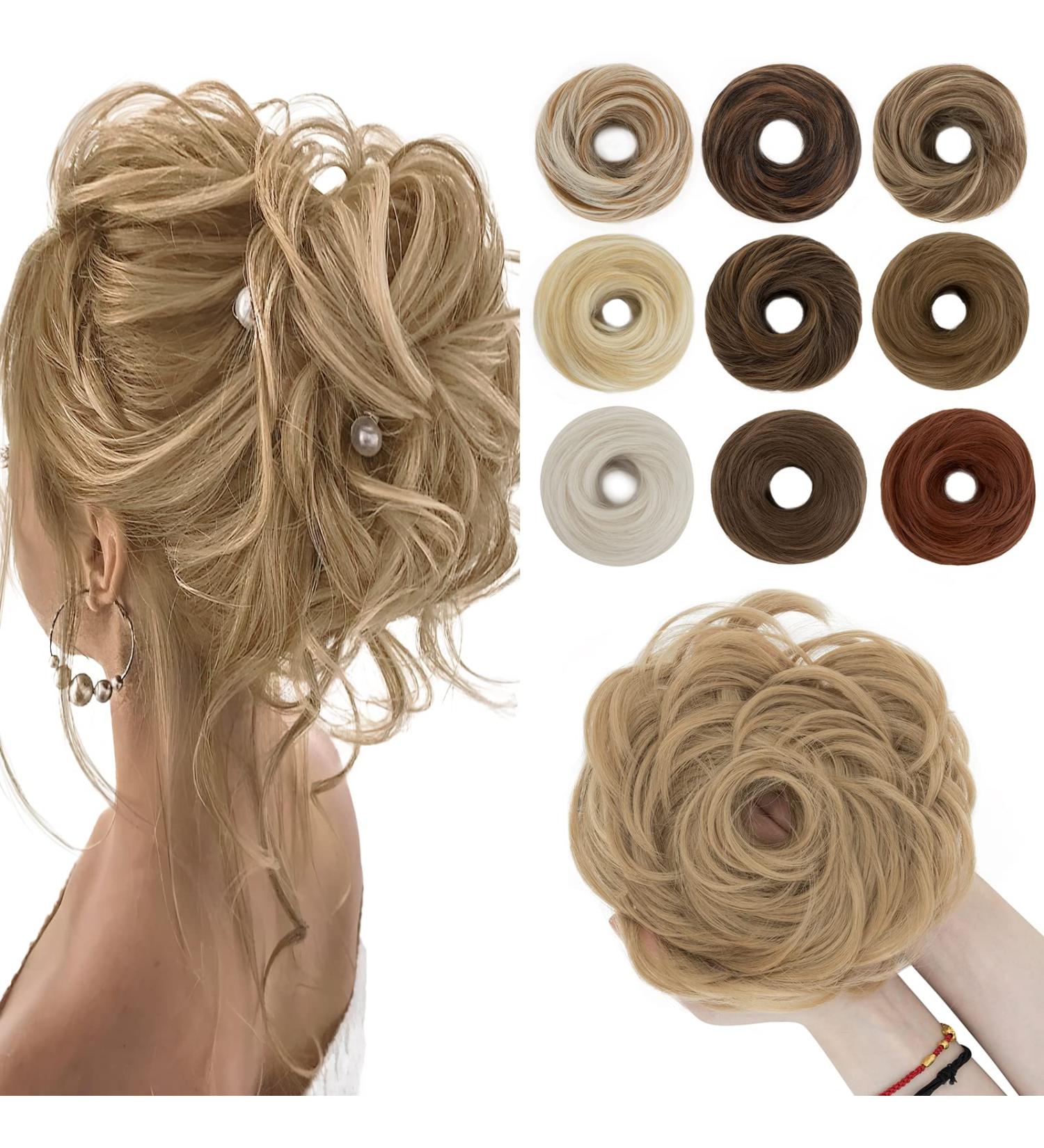 SEGO Dark Blonde Large Bun Hairpiece with Elastic Band - Hair Tie & Extensions for Women | Ponytail Braid (55g) - Buy Online on GoSupps.com