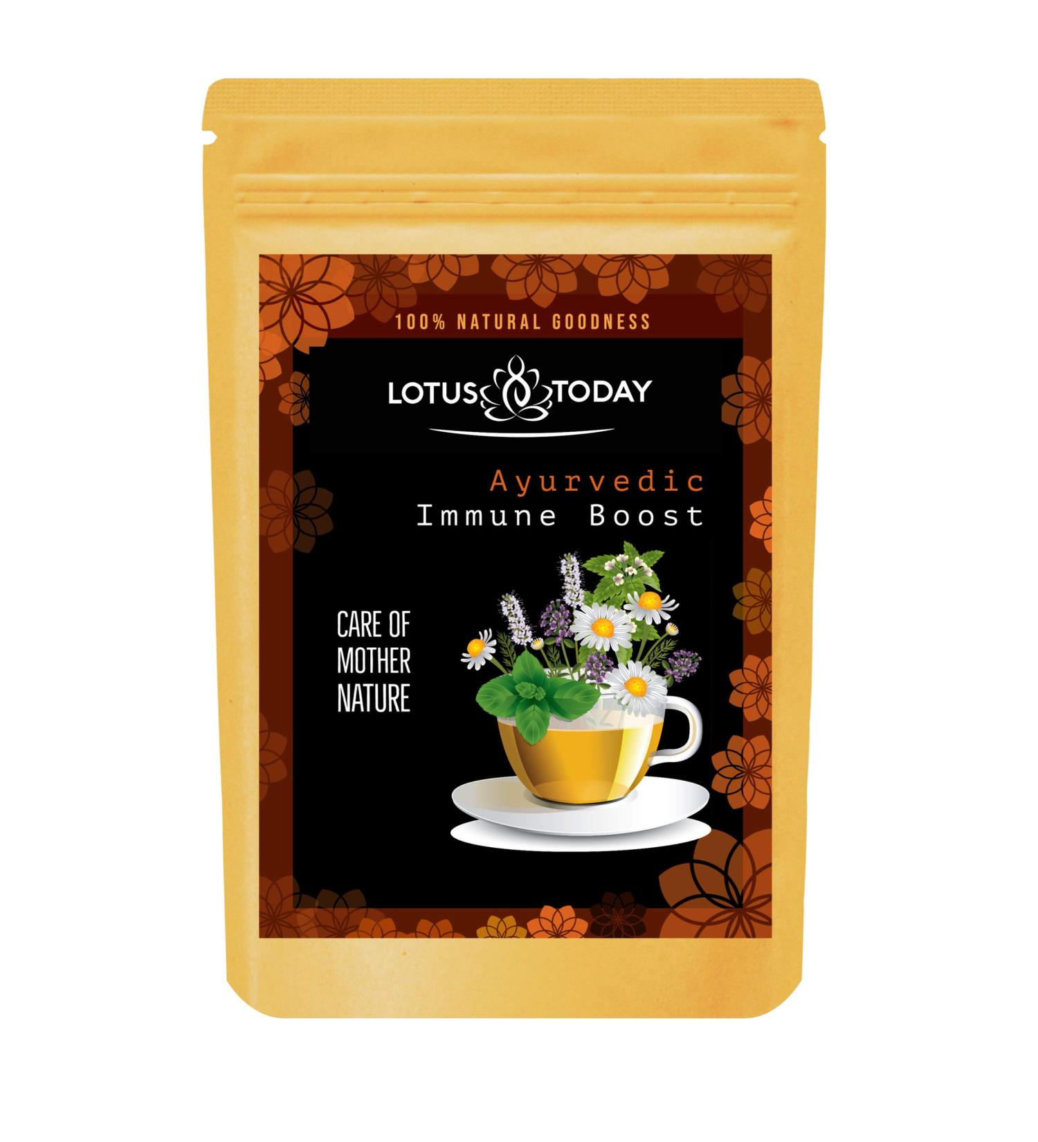 Immune System support Tea Herbal tea with 18 Herbs and spices Ayurvedic Recipe 21 Tea Bags - Buy Online on GoSupps.com