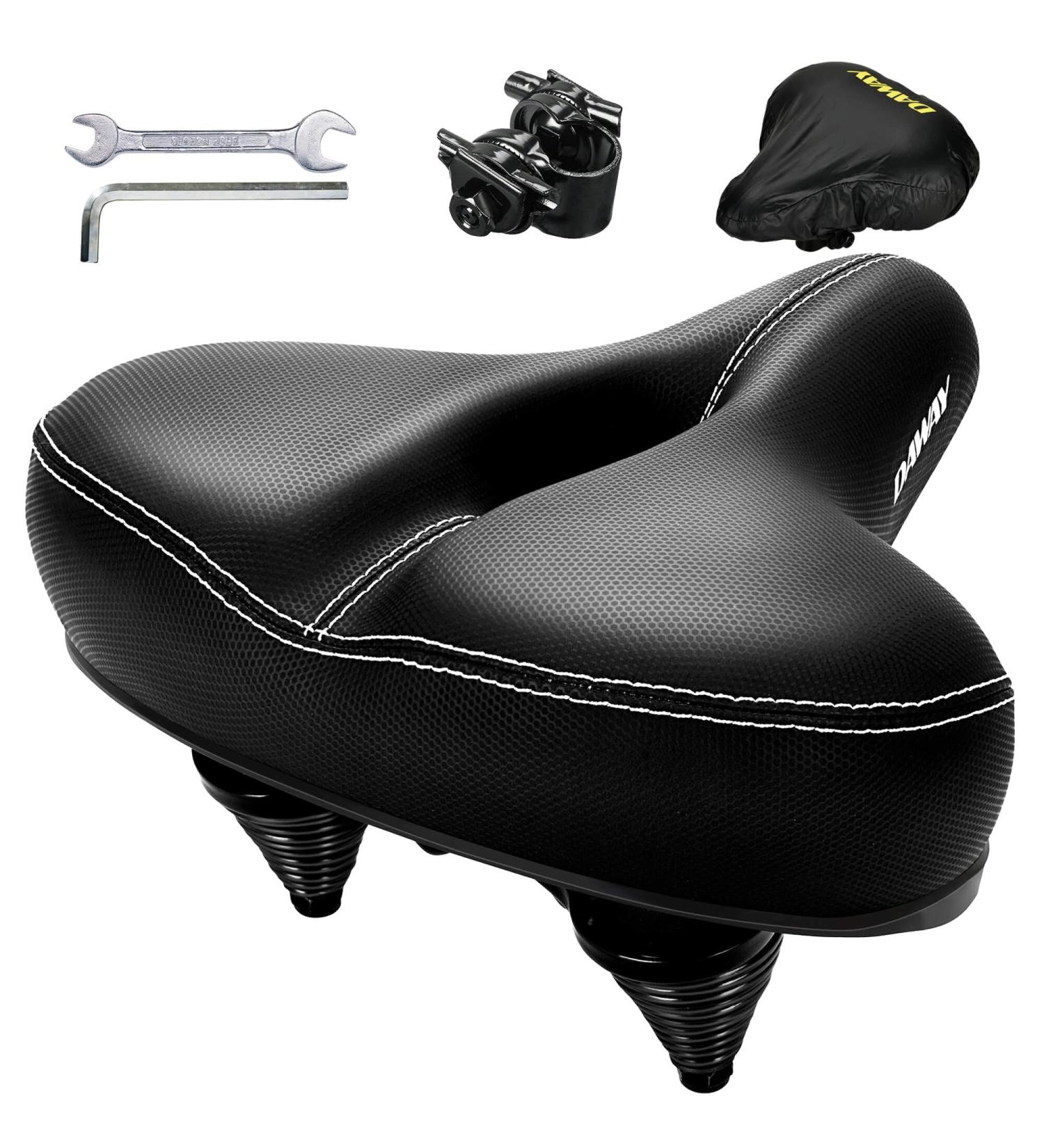DAWAY C30 Oversized Bike Seat for Peloton & Mountain Bikes - Wide Saddle Replacement with Memory Foam Cushion for Men and Women - Comfortable Outdoor Cycling Accessory - Buy Online on GoSupps.com