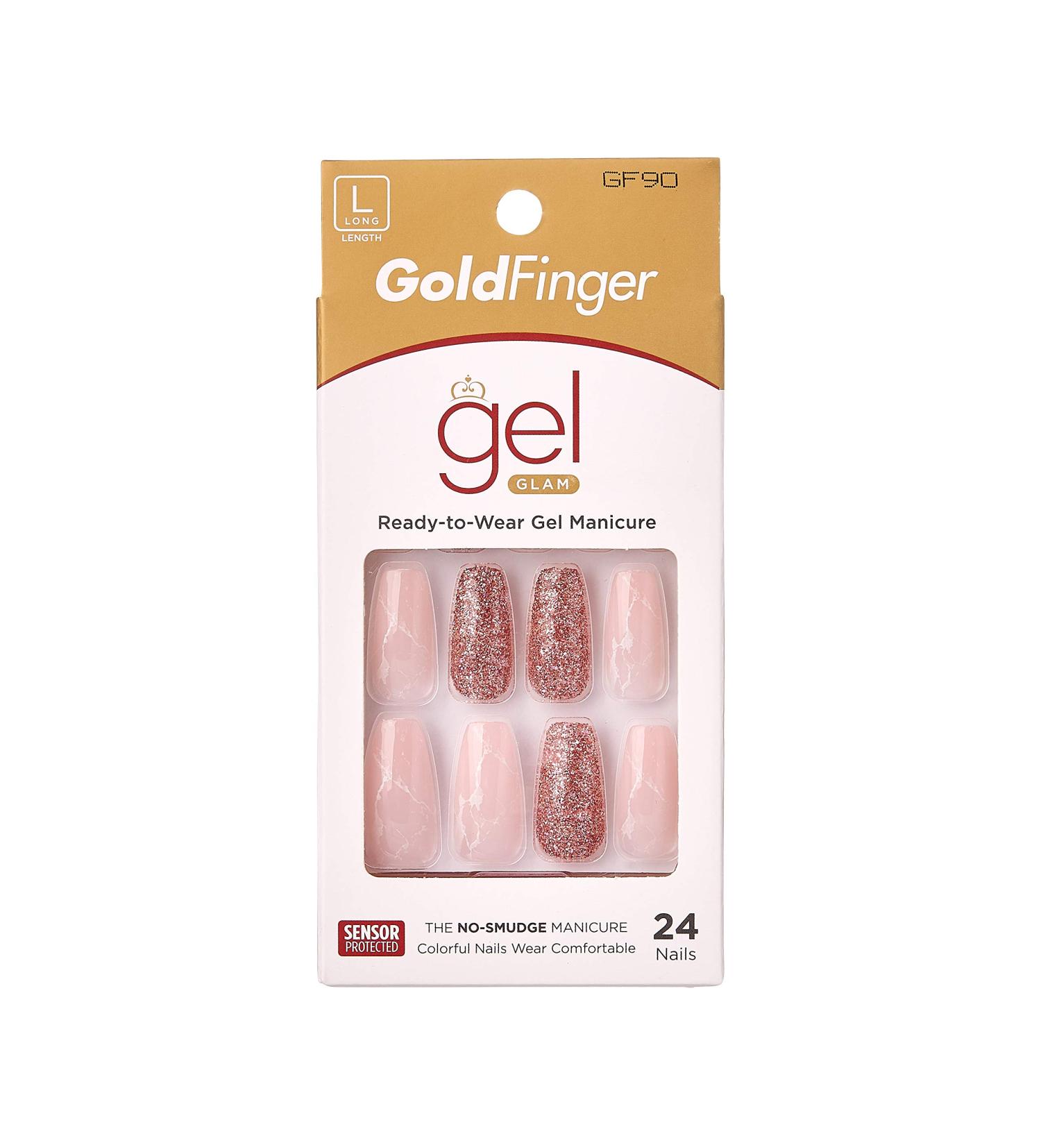 Gold Finger Full Cover False Nails - Long Length (24 Count) - Buy Online on GoSupps.com