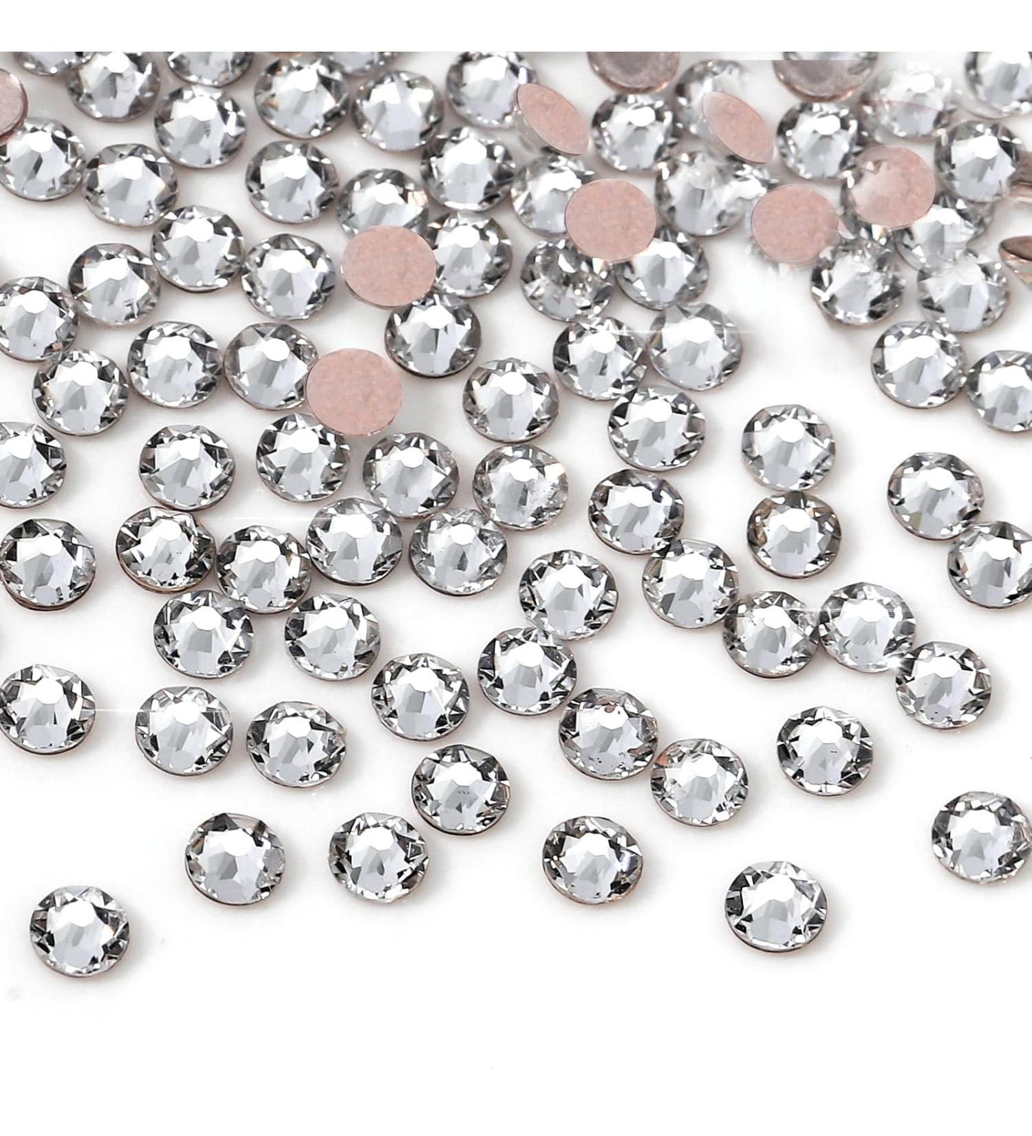 FEIlei Flatback Glass Nails Rhinestones Nail Art Decoration Gems Manicure Accessories - Buy Online on GoSupps.com